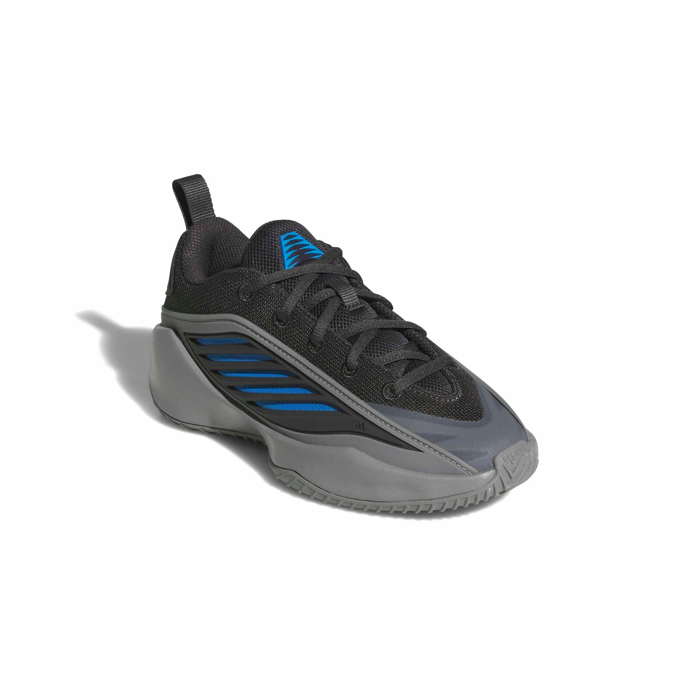 adidas Believe That 1 J "Grey Three/Carbon/Lucid Ray Blue" Grade School Boys' Basketball Shoe - GREY/CARBON/BLUE