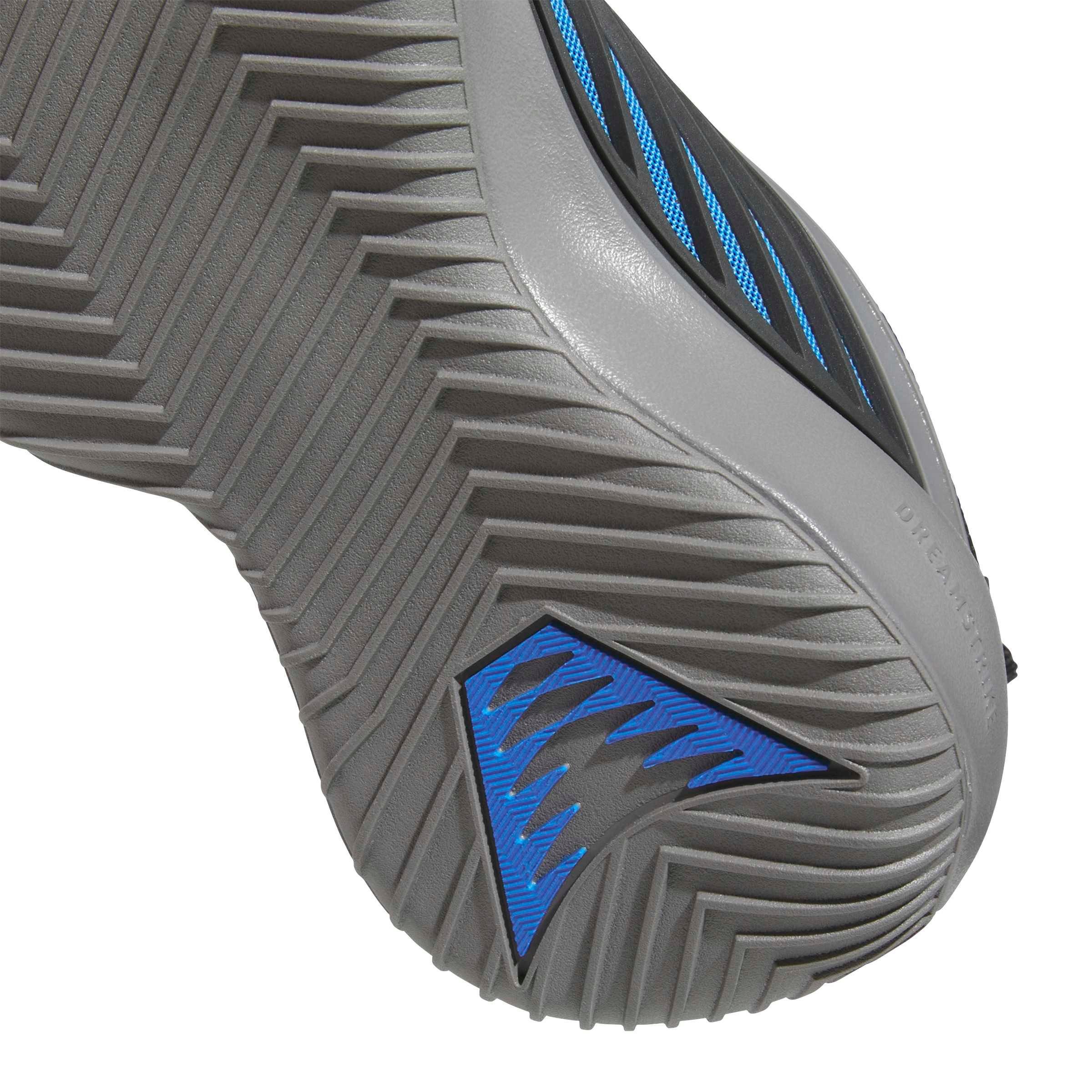 adidas Believe That 1 J "Grey Three/Carbon/Lucid Ray Blue" Grade School Boys' Basketball Shoe - GREY/CARBON/BLUE