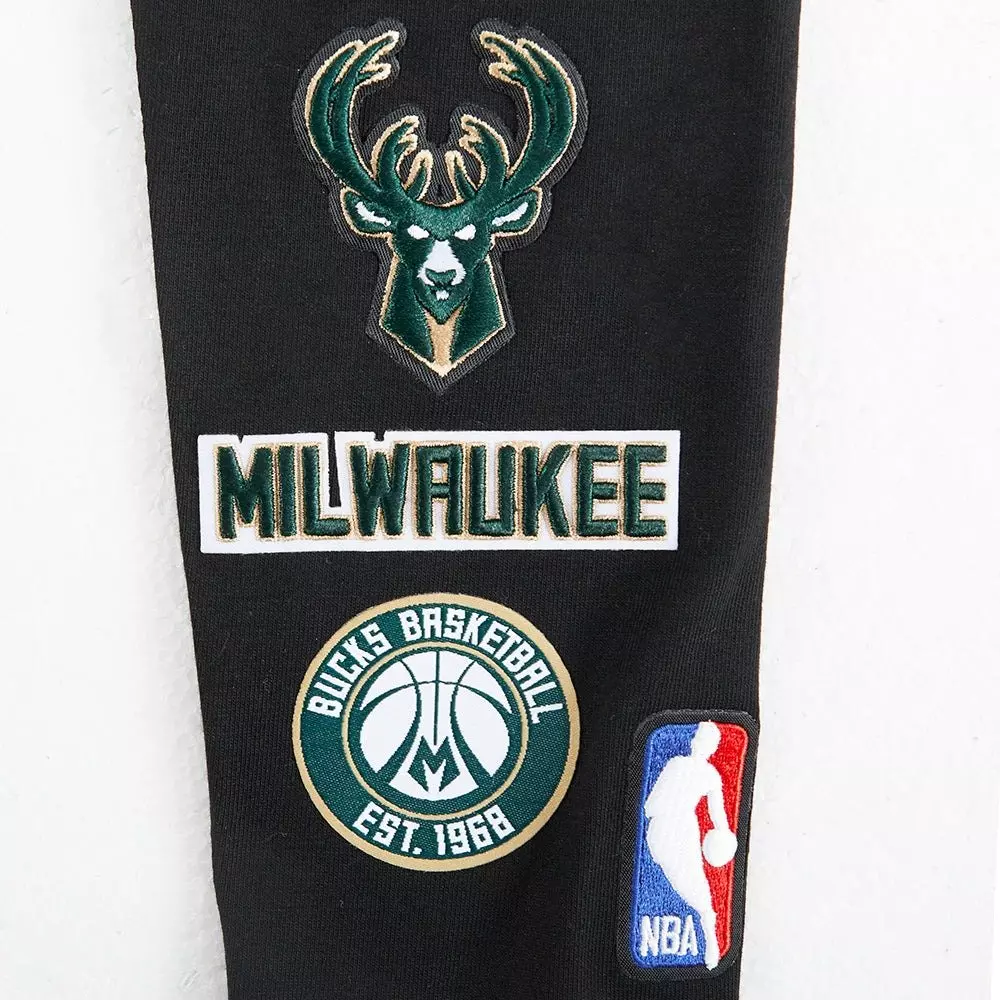 Pro Standard Toddler Girls' NBA Milwaukee Bucks Retro Classic Leggings -Black - BLACK