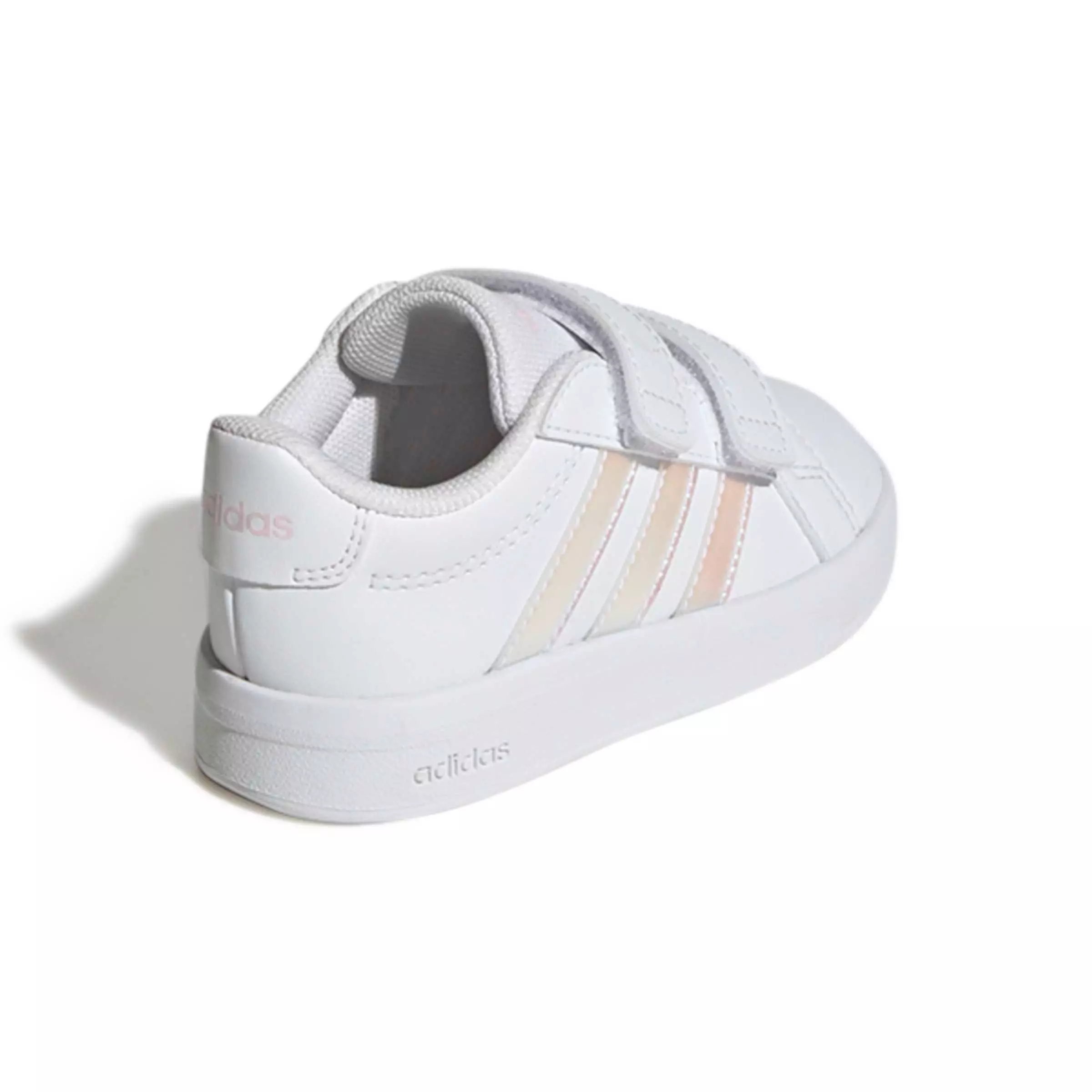 adidas Grand Court 3.0 "Ftwr White/Iridescent/Ftwr White" Infant Girls' Shoe - WHITE/IRIDESCENT/WHITE