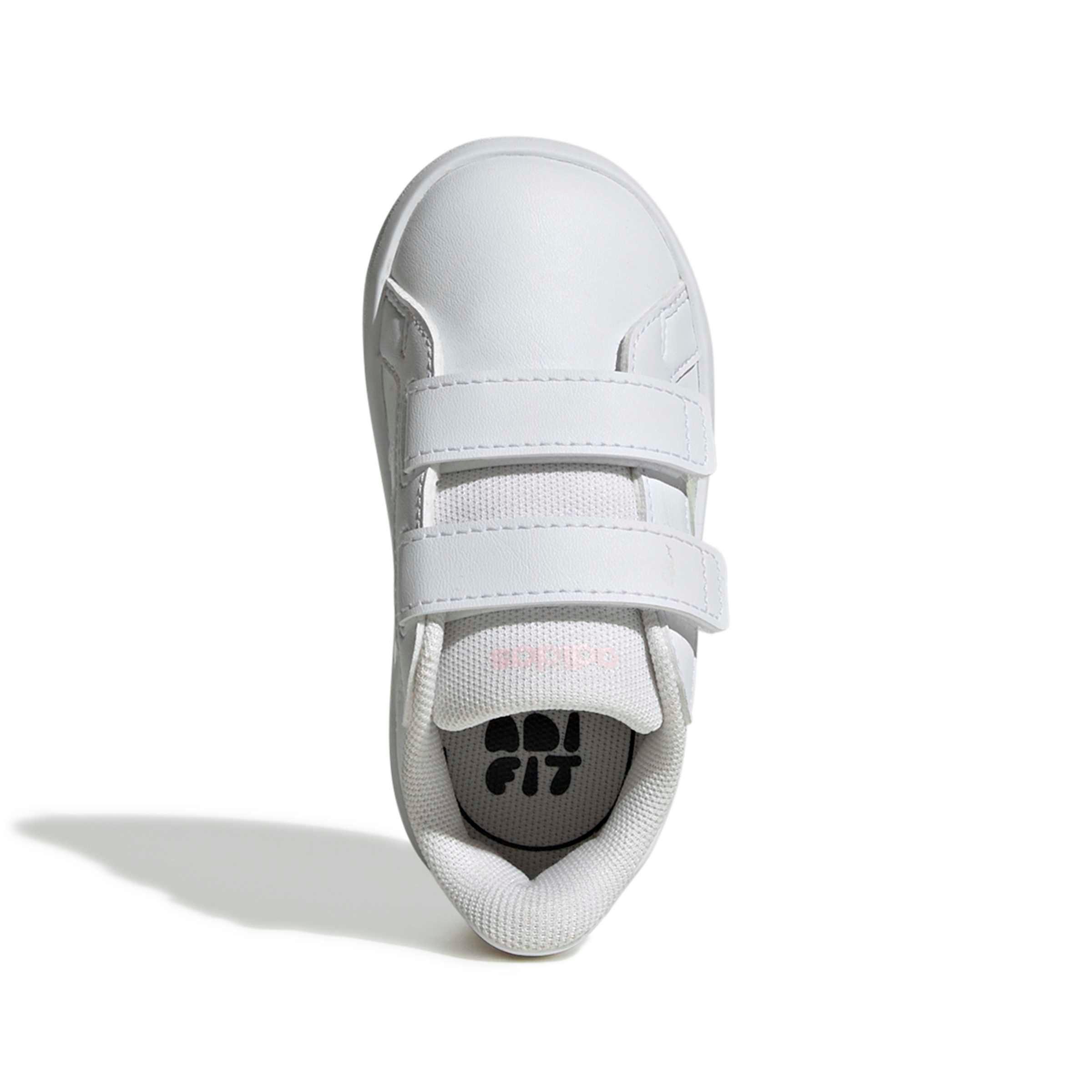 adidas Grand Court 3.0 "Ftwr White/Iridescent/Ftwr White" Infant Girls' Shoe - WHITE/IRIDESCENT/WHITE