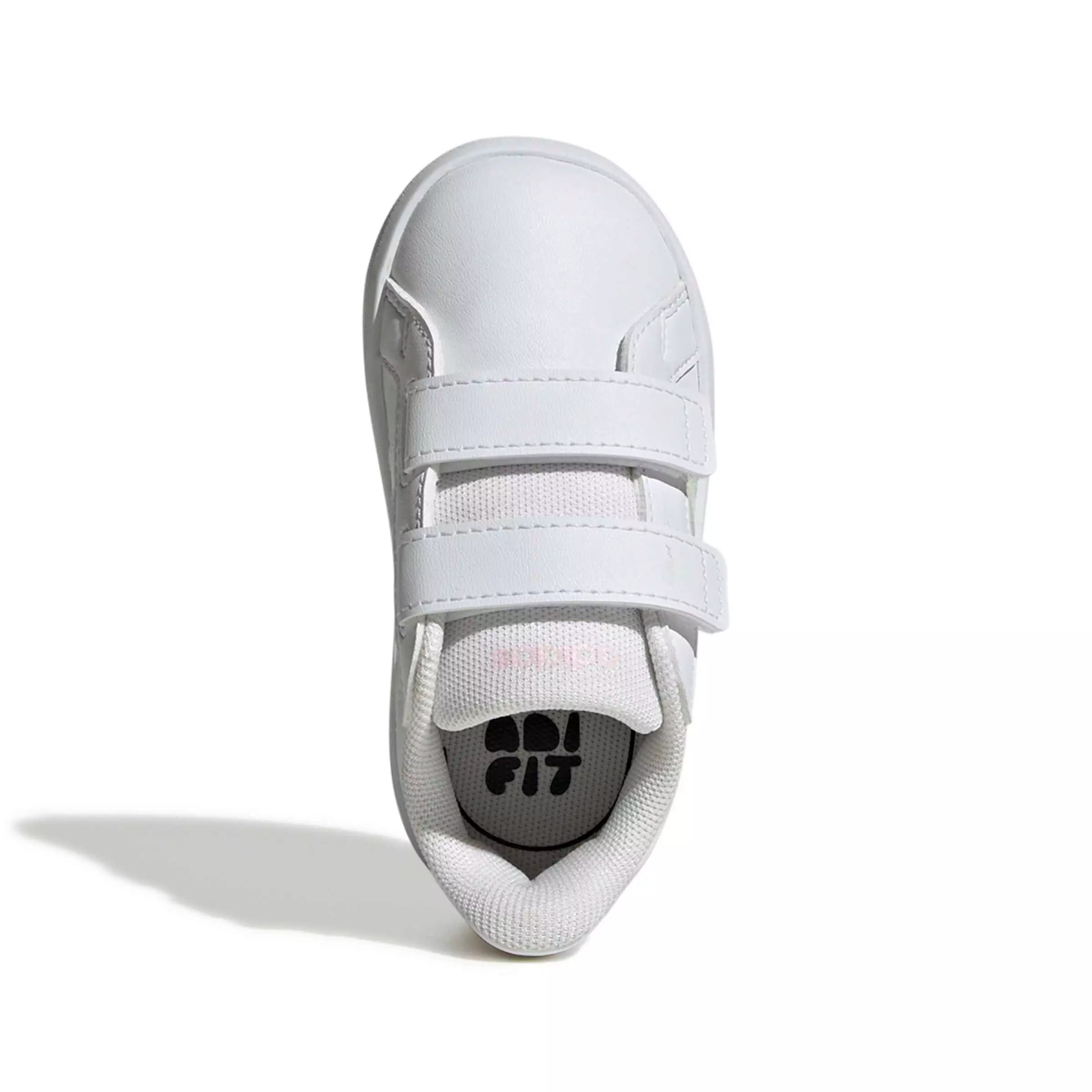 adidas Grand Court 3.0 "Ftwr White/Iridescent/Ftwr White" Infant Girls' Shoe - WHITE/IRIDESCENT/WHITE