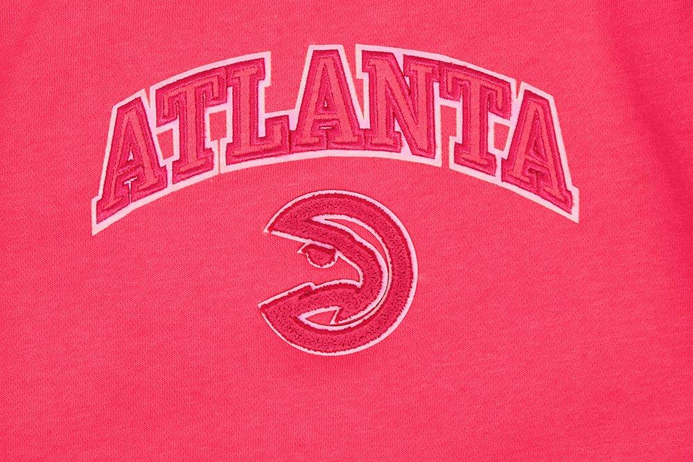 Pro Standard Toddler Girls' NBA Atlanta Hawks Triple Pink Fleece Crewneck Sweatshirt - Pink - PINK Thumbnail View 3