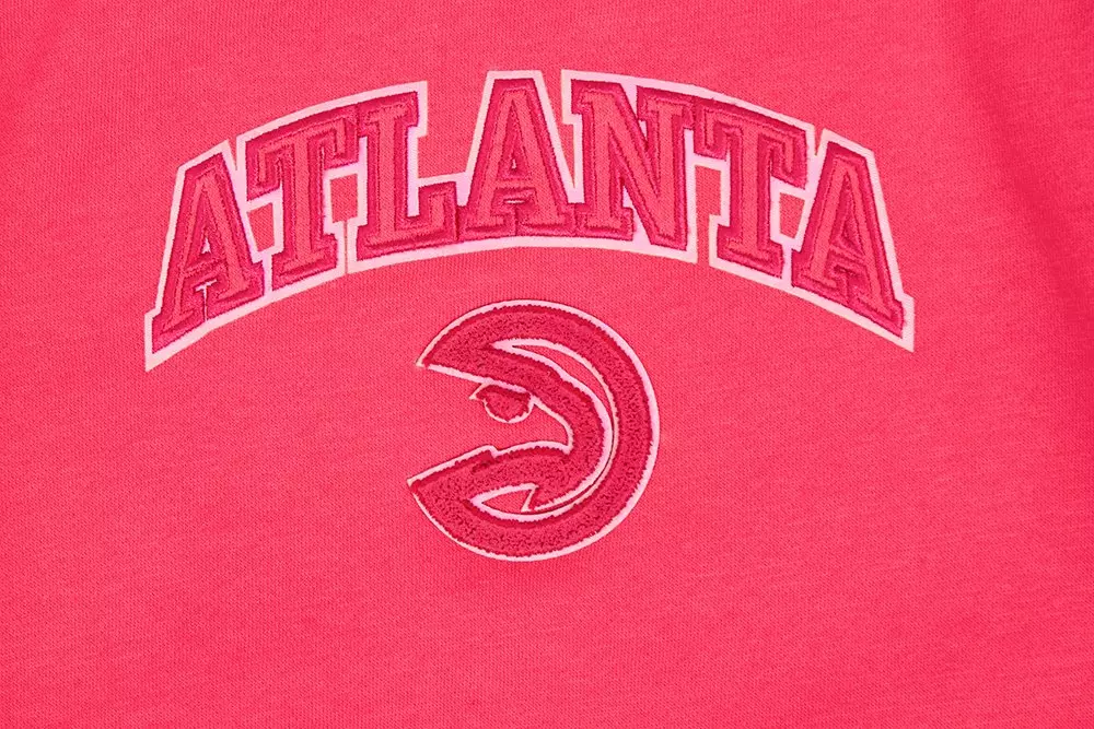 Pro Standard Toddler Girls' NBA Atlanta Hawks Triple Pink Fleece Crewneck Sweatshirt -Pink - PINK