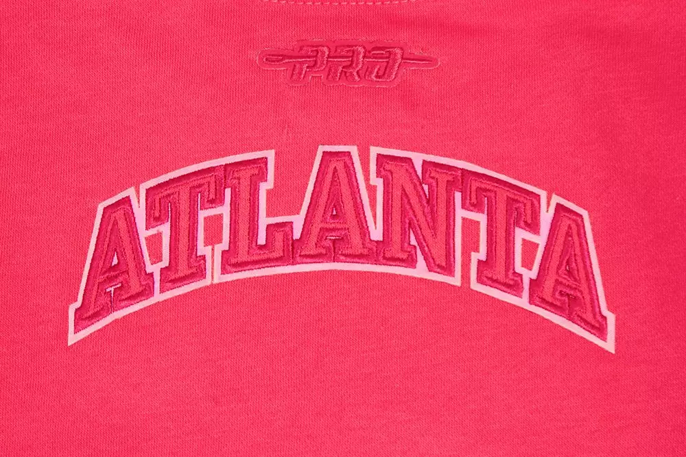Pro Standard Toddler Girls' NBA Atlanta Hawks Triple Pink Fleece Crewneck Sweatshirt - Pink - PINK