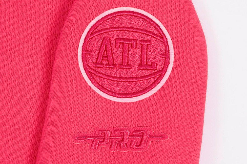 Pro Standard Toddler Girls' NBA Atlanta Hawks Triple Pink Fleece Crewneck Sweatshirt - Pink - PINK Thumbnail View 5