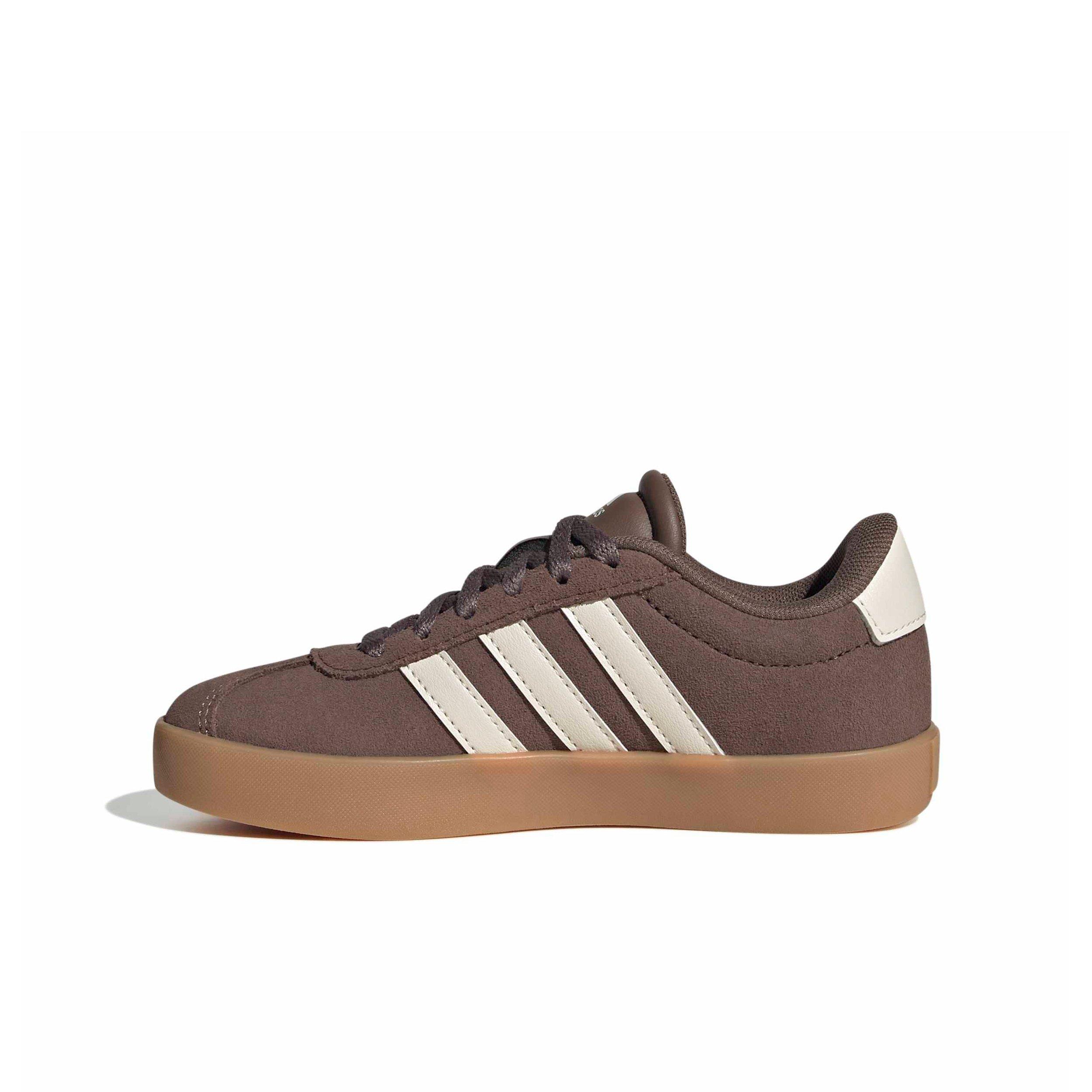 adidas VL Court 3.0 "Earth Strata/Chalk White/Gum 3" Preschool Girls' Shoe - EARTH/WHITE/GUM