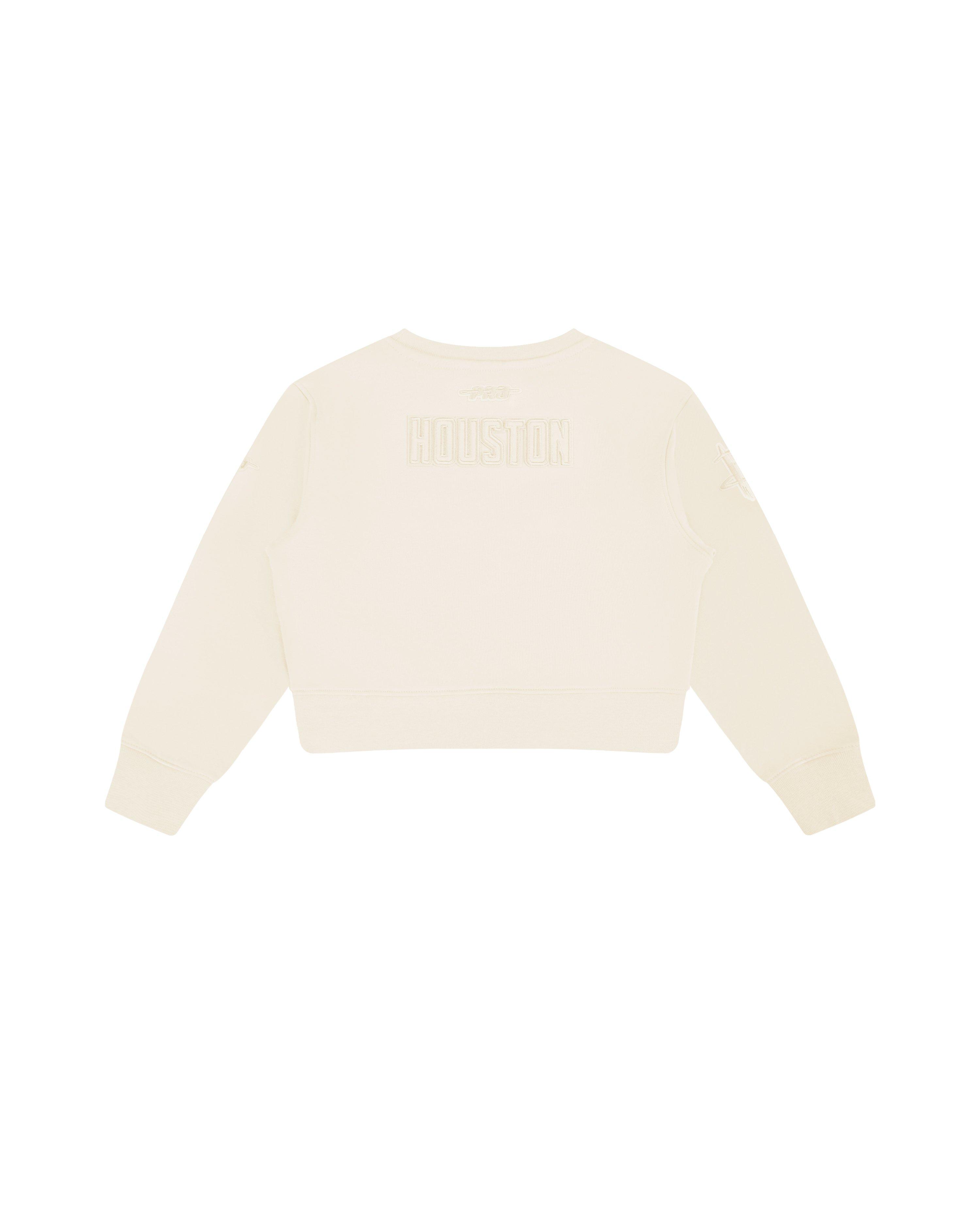 Pro Standard Toddler Girls' NBA Houston Rockets Neutral Fleece Crewneck Sweatshirt - Cream - CREAM Thumbnail View 2