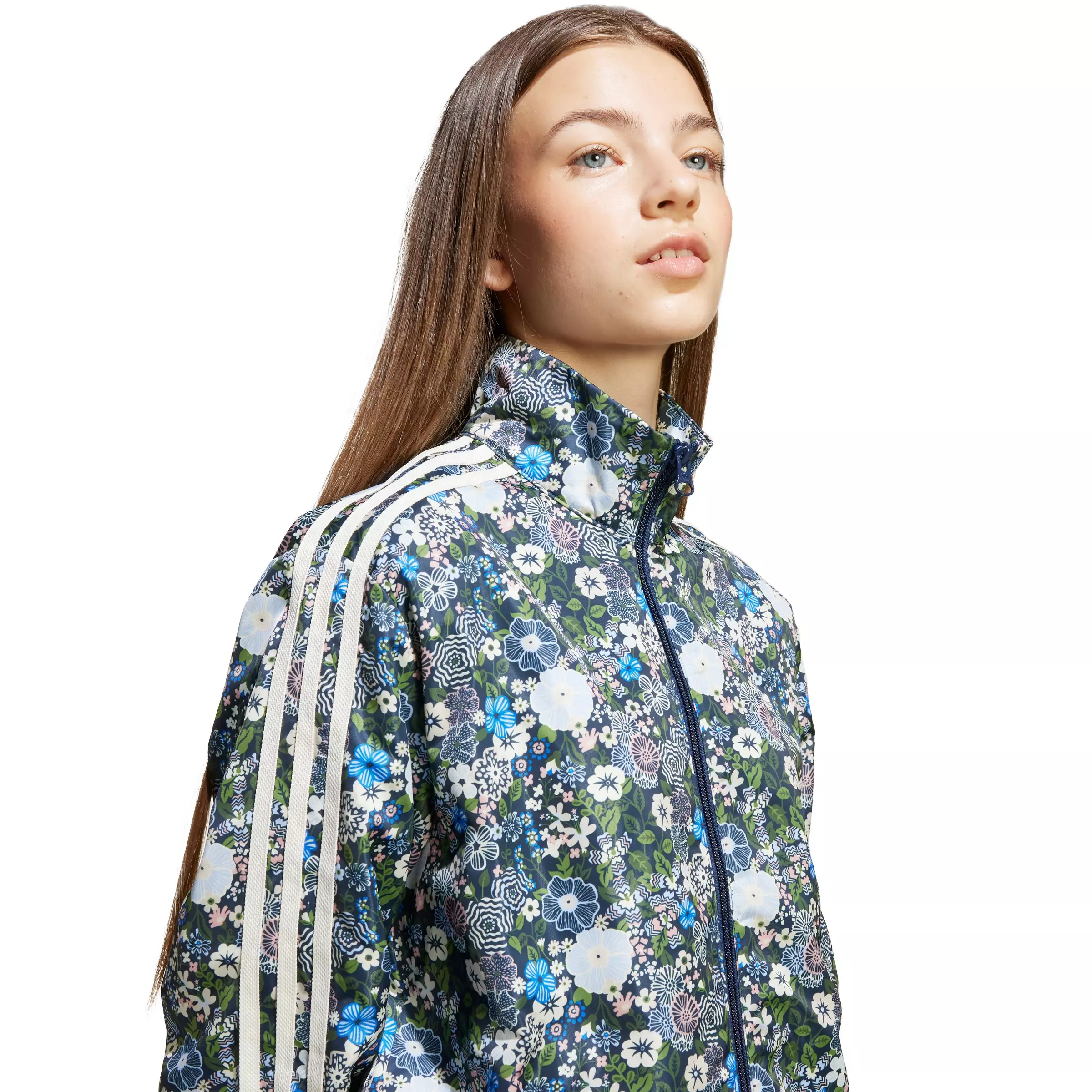 adidas Originals Big Kids' Originals x Liberty London Firebird Track Jacket - Blue - BLUE
