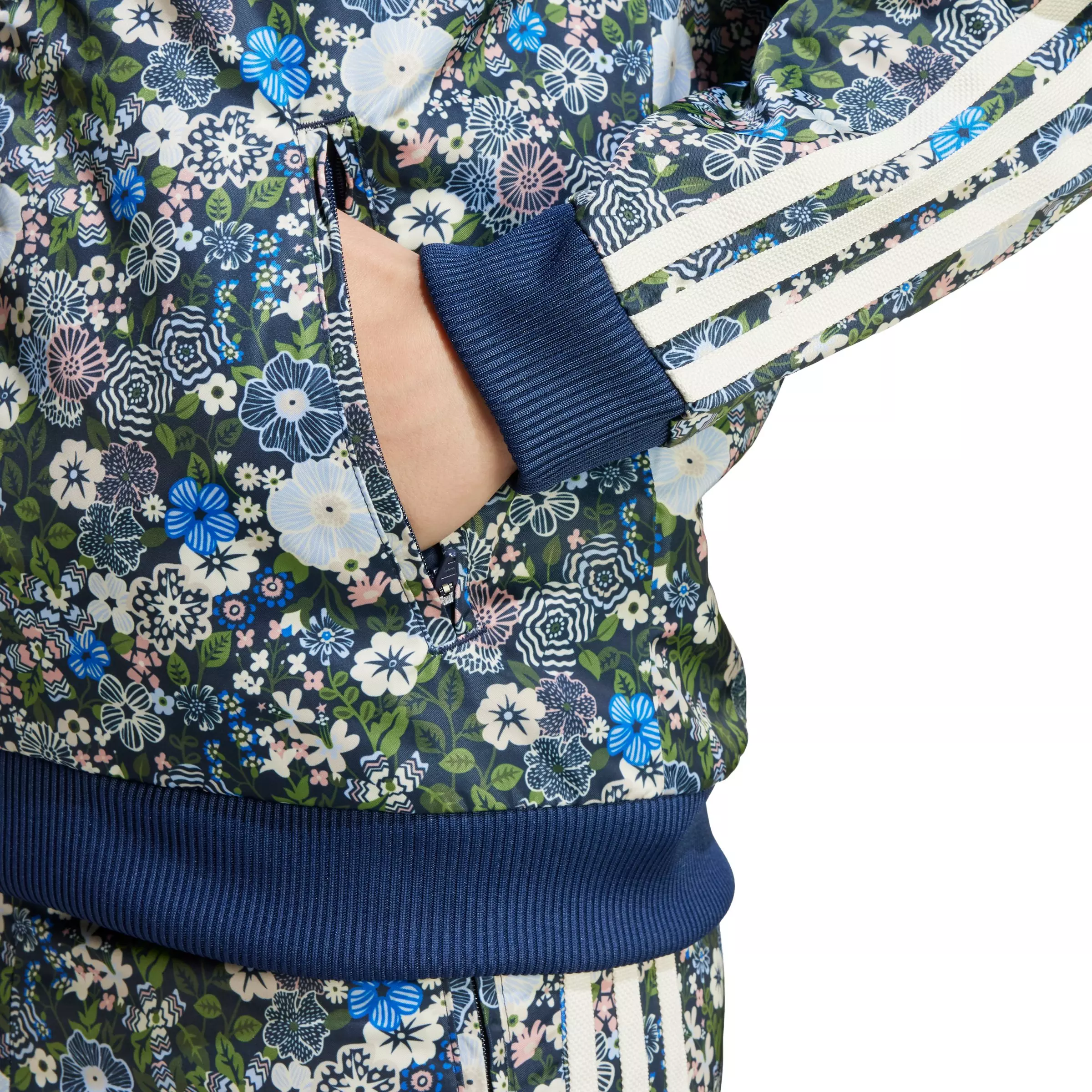 adidas Originals Big Kids' Originals x Liberty London Firebird Track Jacket - Blue - BLUE