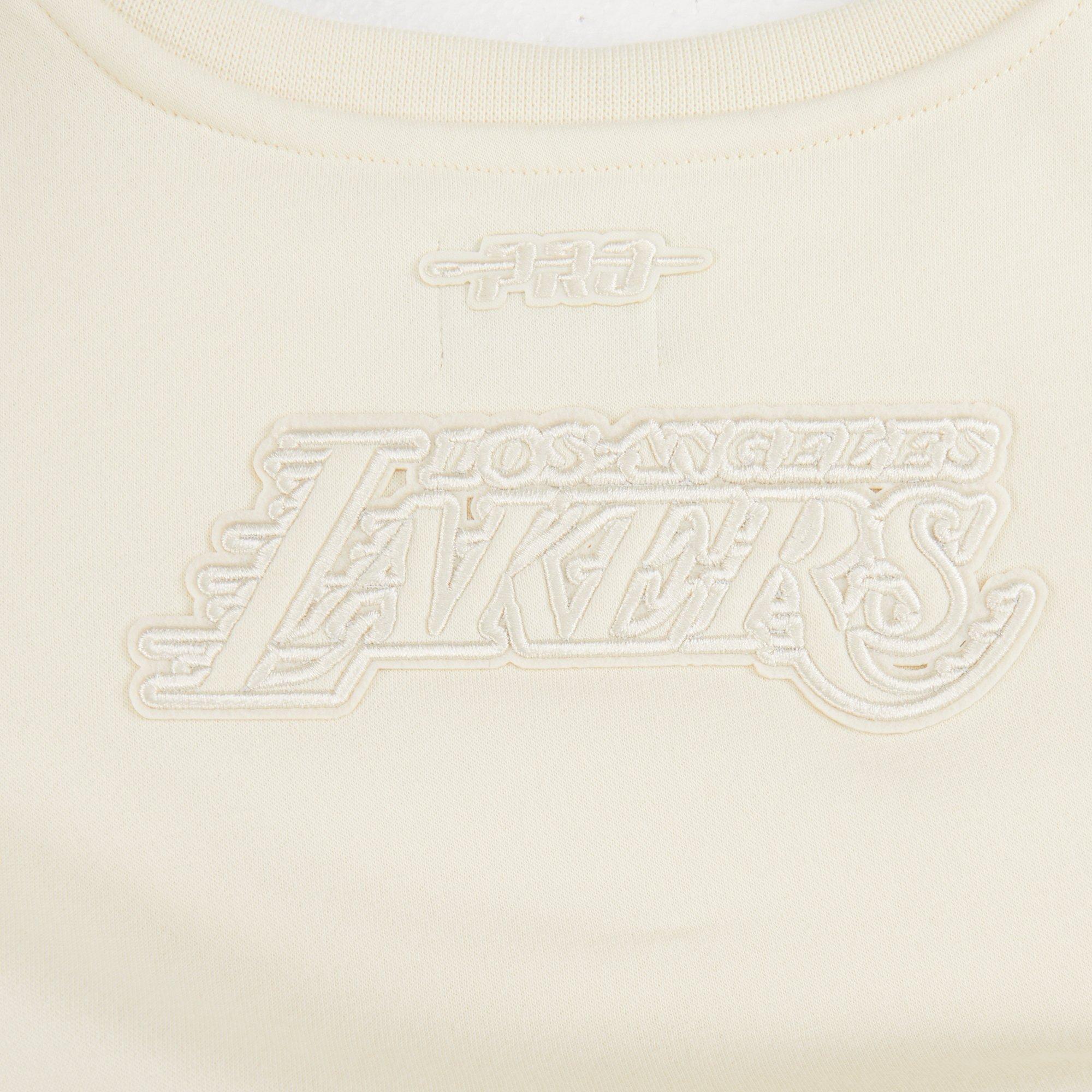 Pro Standard Toddler Girls' NBA Los Angeles Lakers Neutral Fleece Sweatshirt -Cream - CREAM Thumbnail View 3