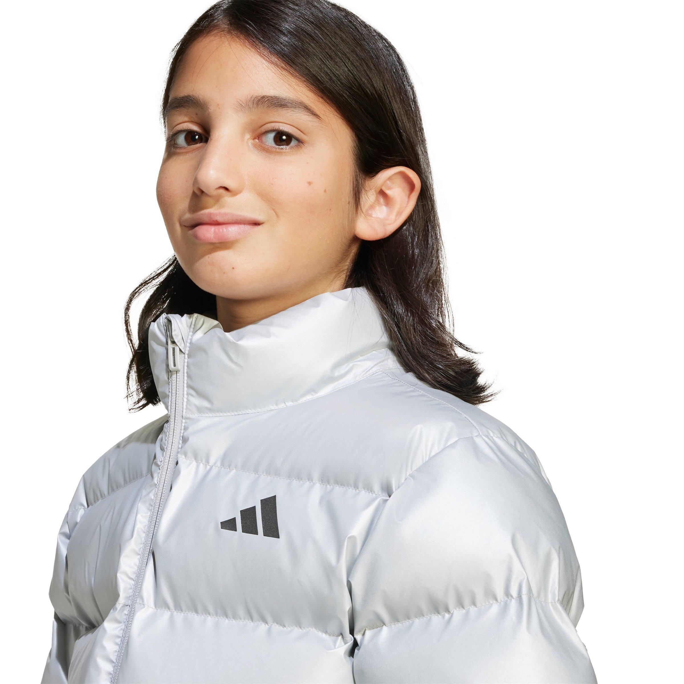adidas Synthetic Down Big Kids' Silver Glam Jacket