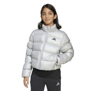 adidas Big Kids' Synthetic Down Glam Jacket - Silver
