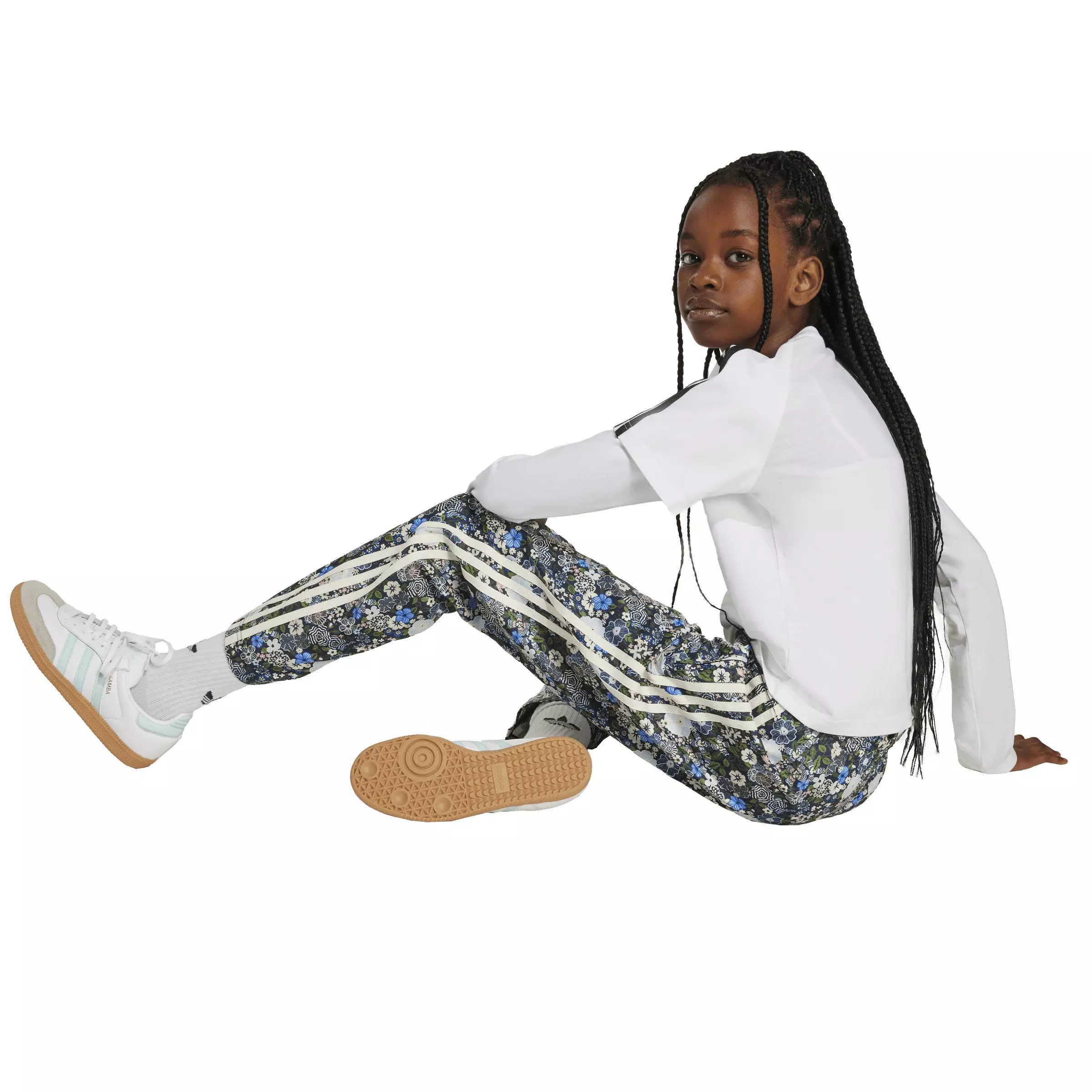 adidas Originals Big Kids' Liberty London Firebird Track Pants - Blue - BLUE