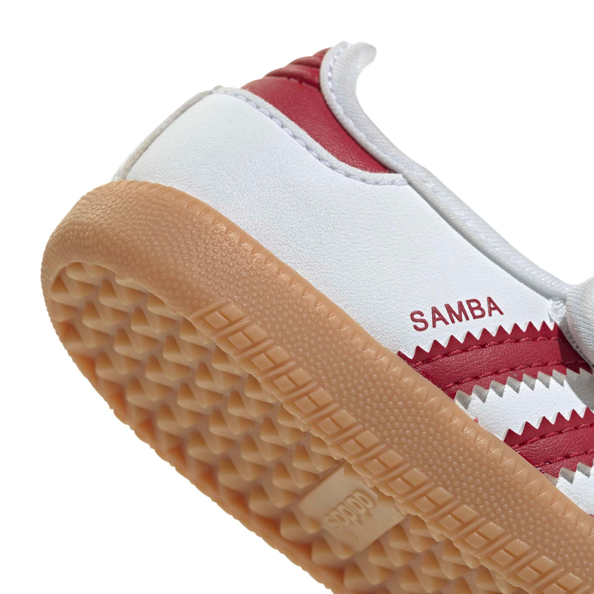 adidas Originals Samba Jane "Ftwr White/Team Victory Red/Gum 3" Infant Girls' Shoe - WHITE/RED/GUM
