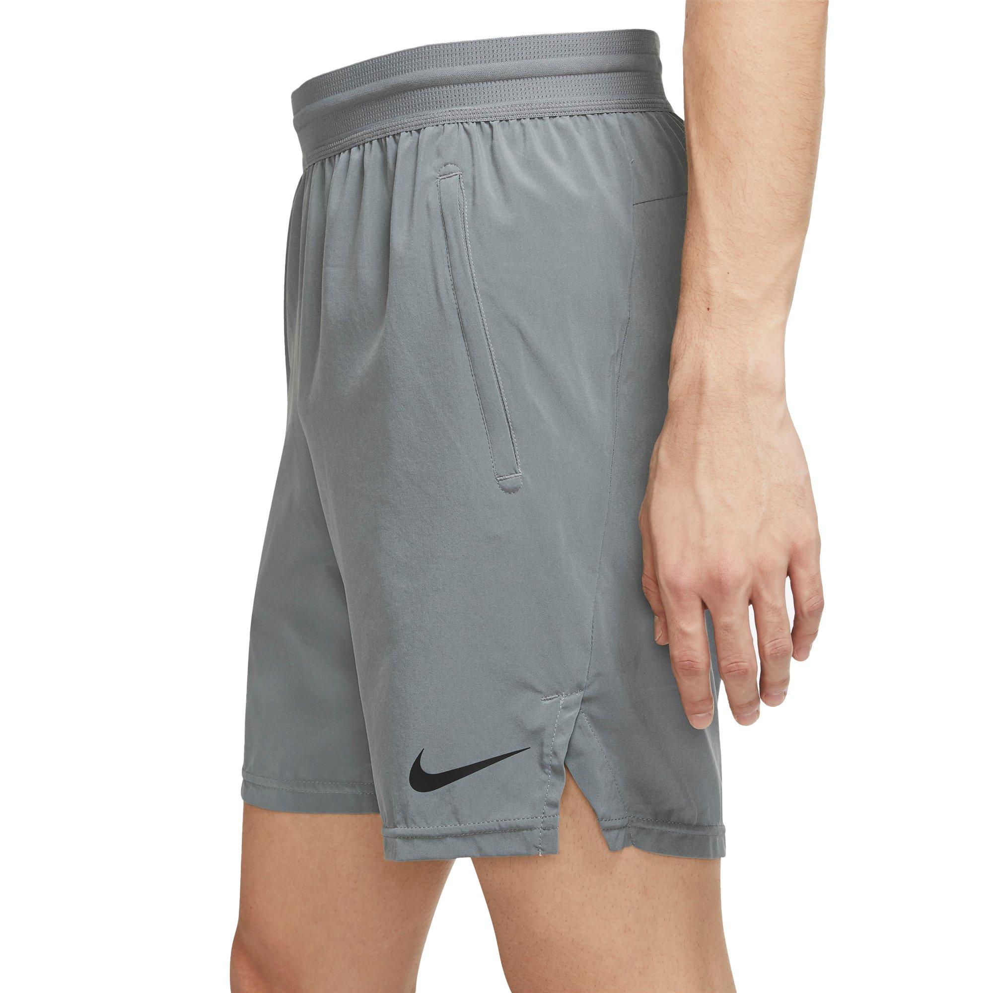 Nike Men's Dri-FIT Flex Vent 8" Training Shorts - GREY Thumbnail View 3