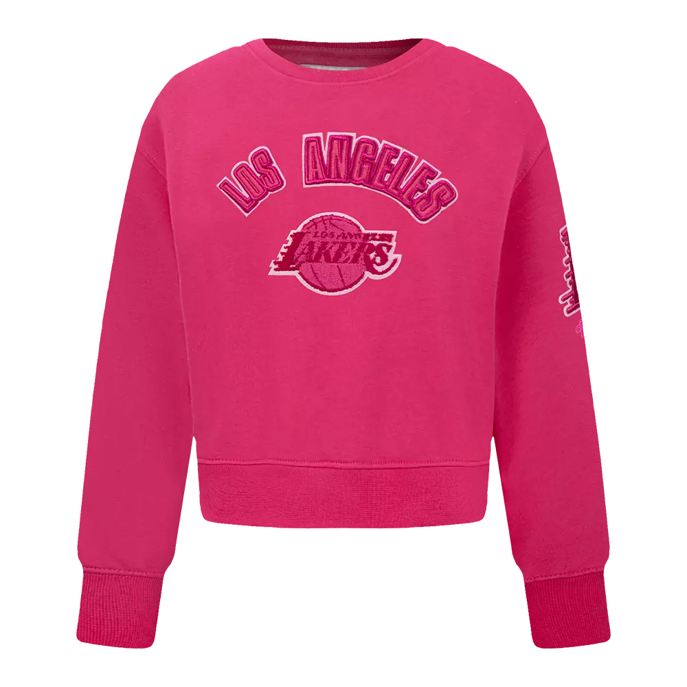 Pro Standard Toddler Girls' NBA Los Angeles Lakers​ Triple Pink Crewneck Sweatshirt - PINK