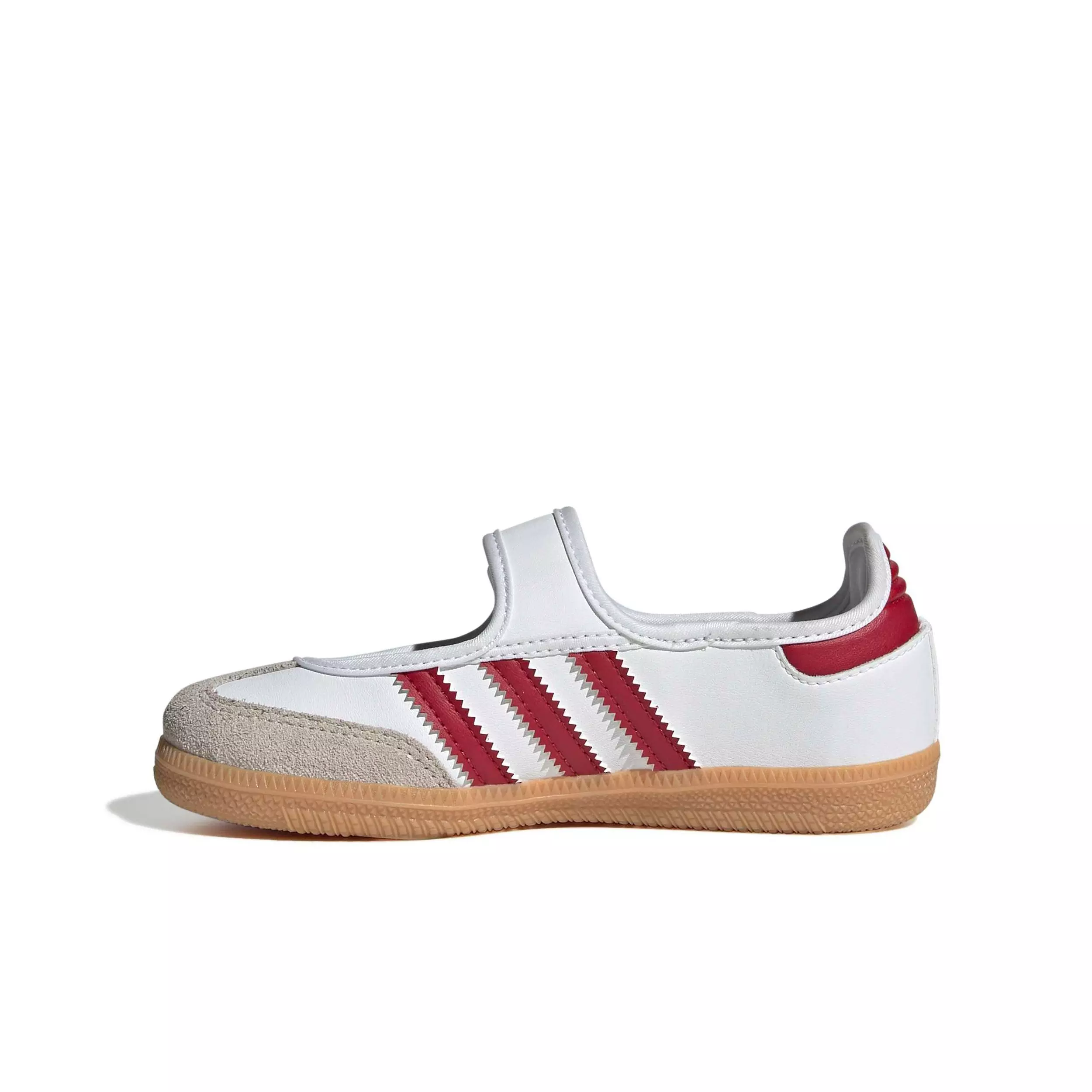 adidas Originals Samba Jane "Ftwr White/Team Victory Red/Gum 3" Preschool Girls' Shoe - WHITE/RED/GUM