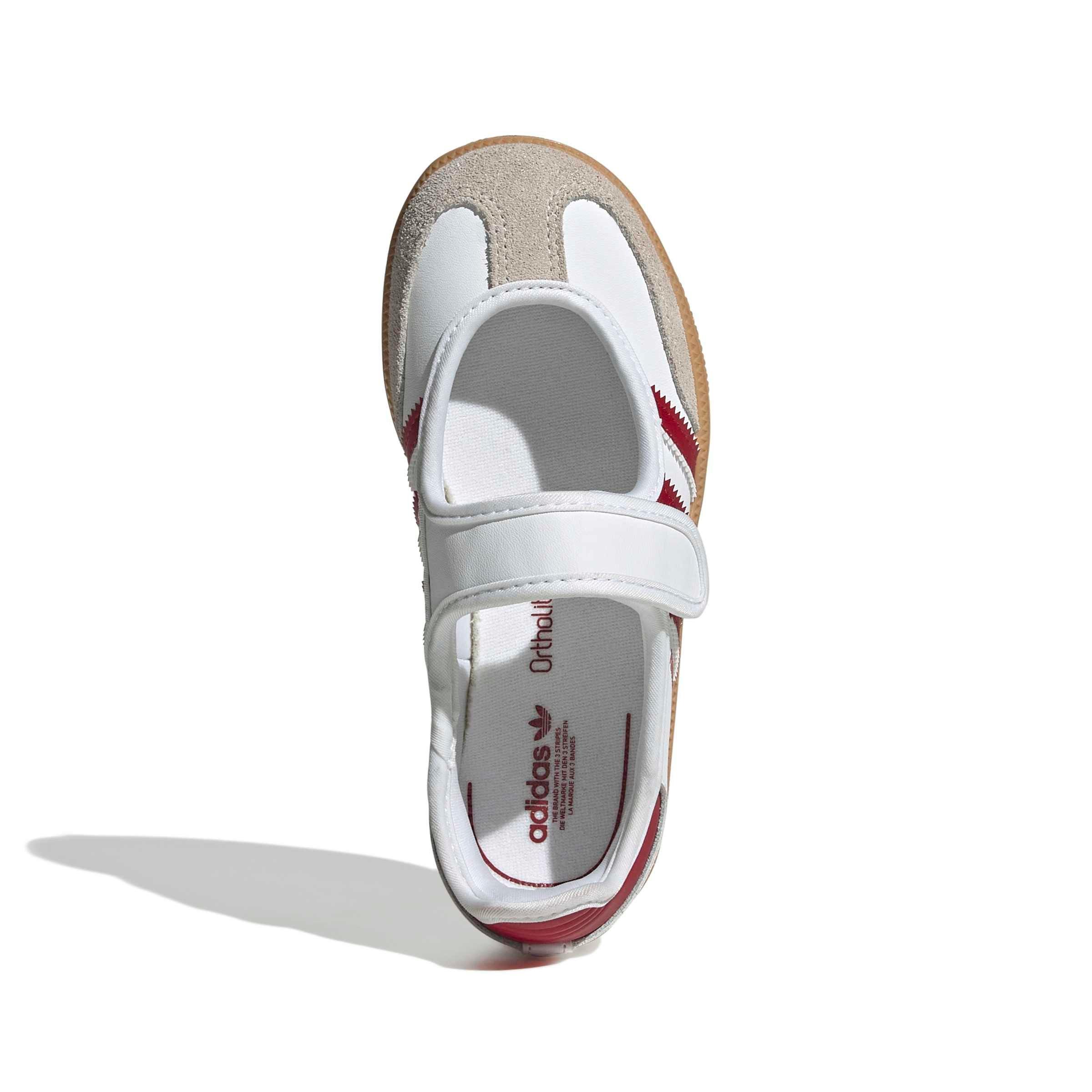 adidas Originals Samba Jane "Ftwr White/Team Victory Red/Gum 3" Preschool Girls' Shoe - WHITE/RED/GUM