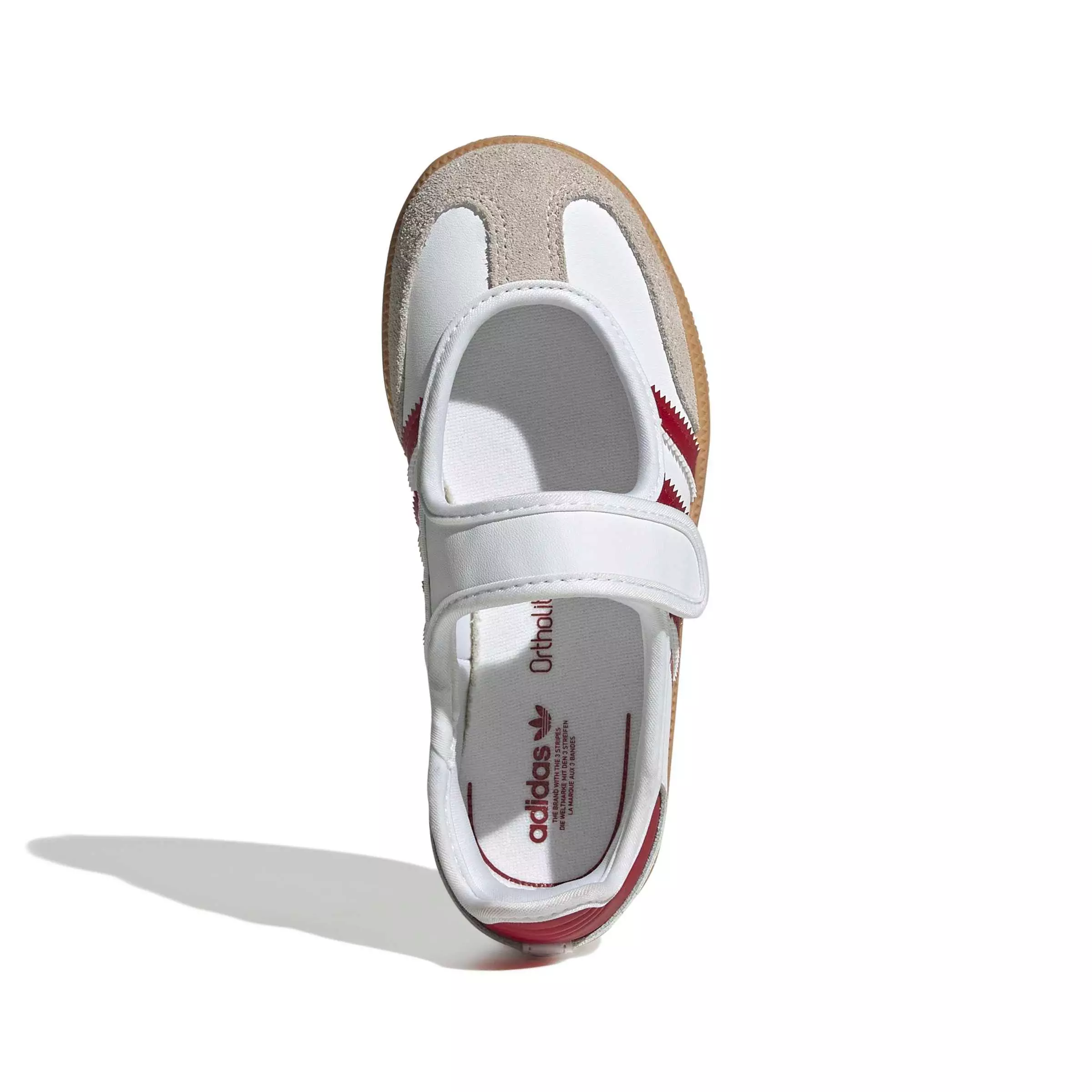 adidas Originals Samba Jane "Ftwr White/Team Victory Red/Gum 3" Preschool Girls' Shoe - WHITE/RED/GUM