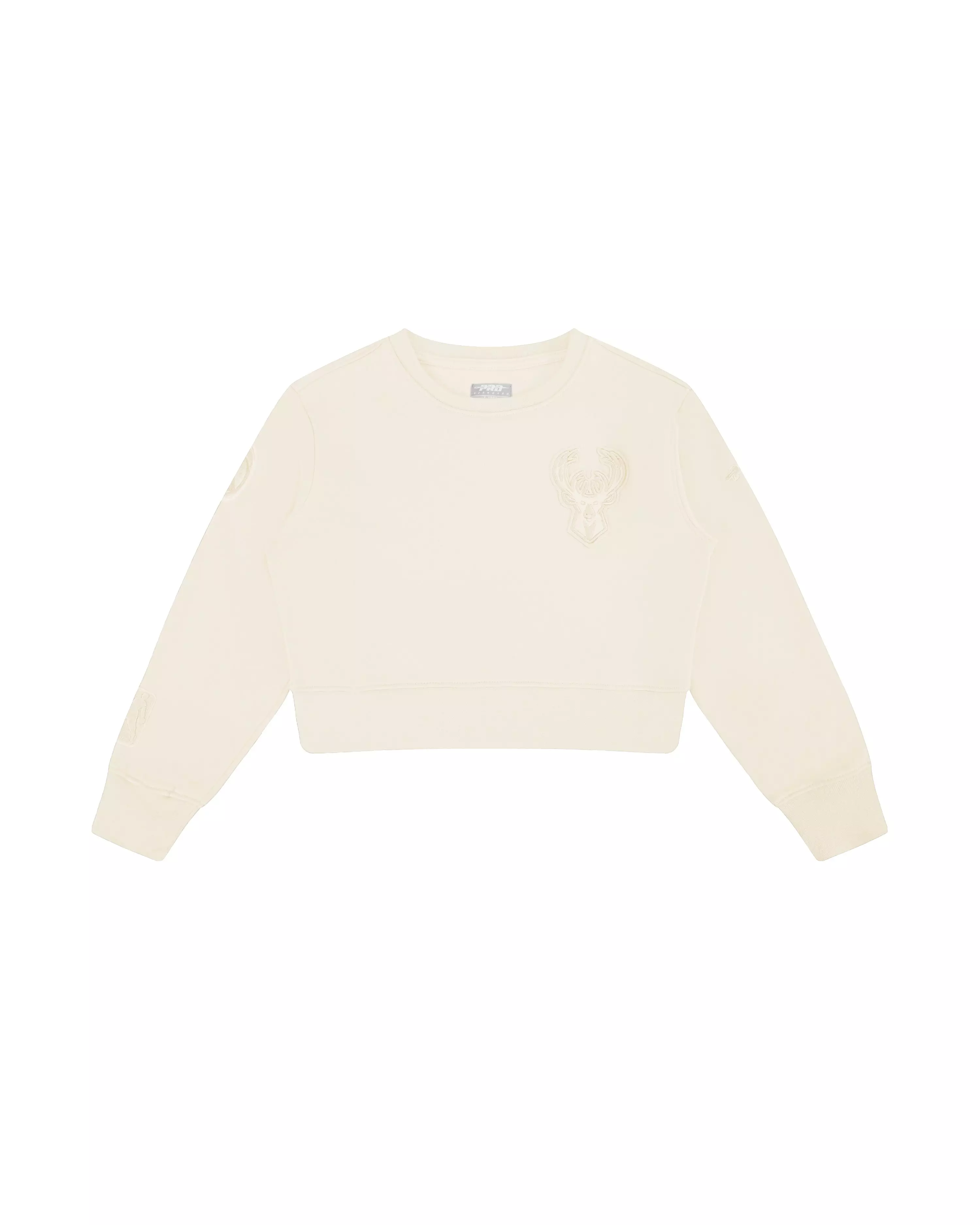 Pro Standard Toddler Girls' NBA Milwaukee Bucks Neutral Fleece Crewneck Sweatshirt - Cream - CREAM