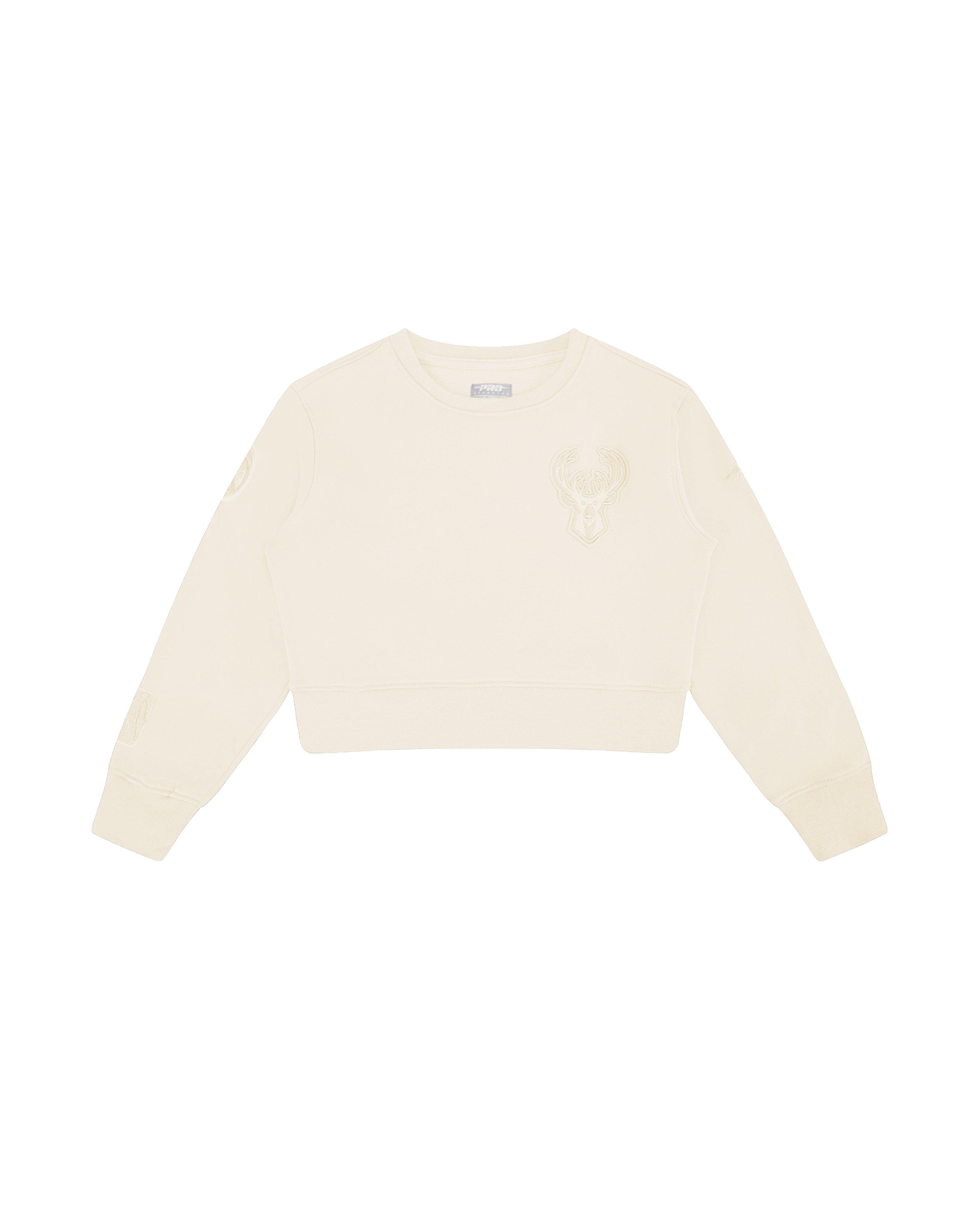 Pro Standard Toddler Girls' NBA Milwaukee Bucks Neutral Fleece Crewneck Sweatshirt -Cream - CREAM Thumbnail View 1