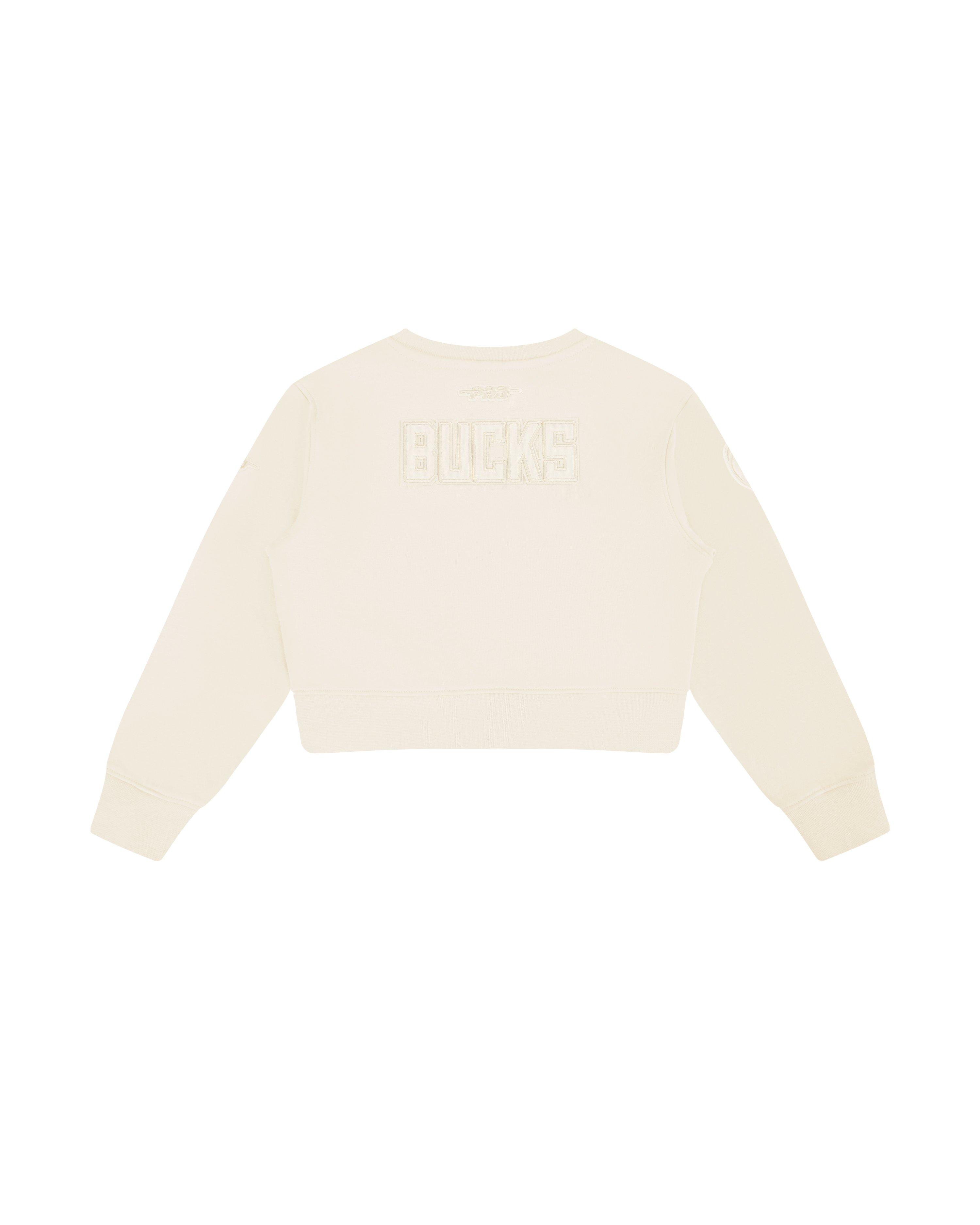 Pro Standard Toddler Girls' NBA Milwaukee Bucks Neutral Fleece Crewneck Sweatshirt - Cream - CREAM Thumbnail View 2