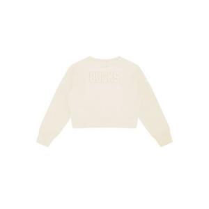Pro Standard Toddler Girls' NBA Milwaukee Bucks Neutral Fleece Crewneck Sweatshirt -Cream