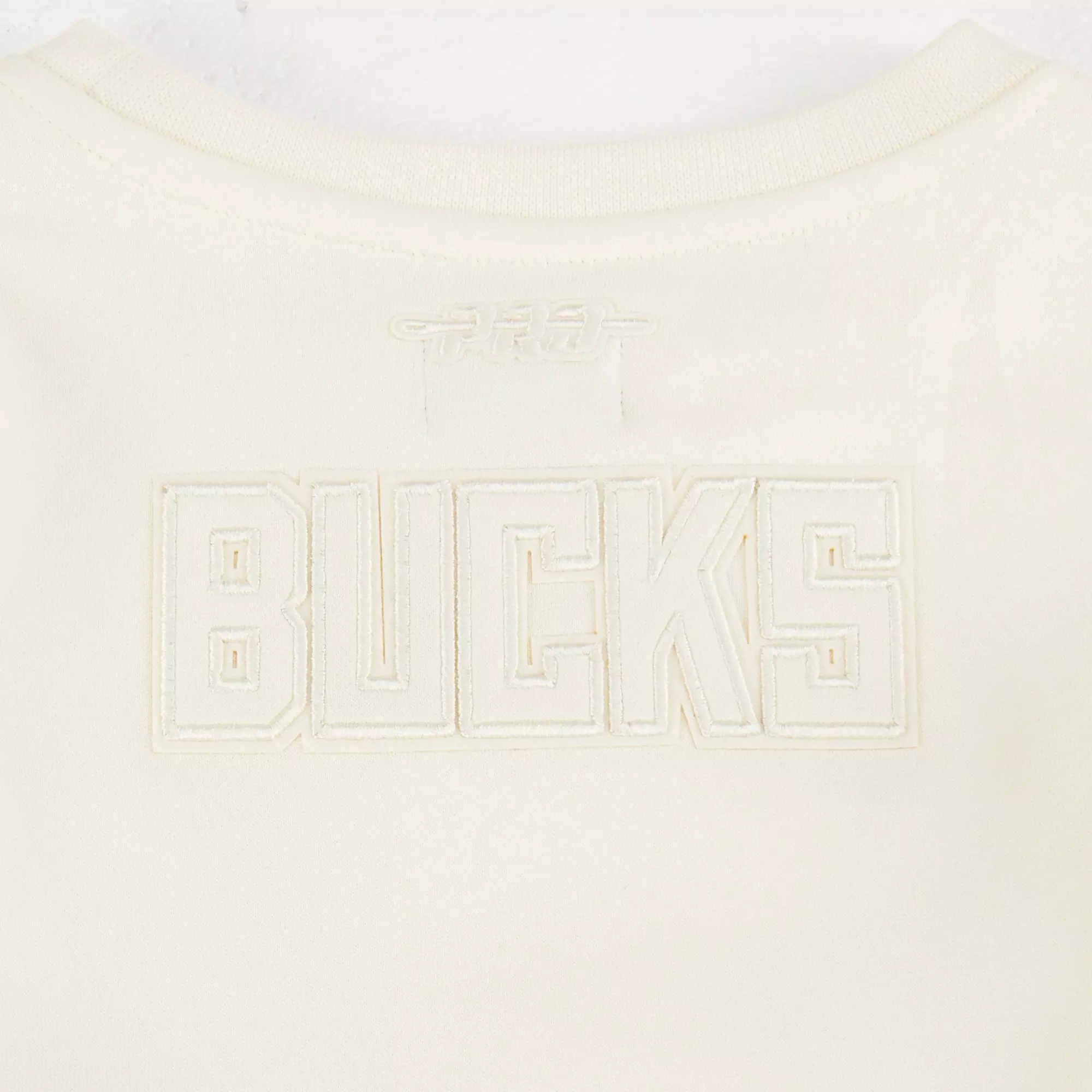 Pro Standard Toddler Girls' NBA Milwaukee Bucks Neutral Fleece Crewneck Sweatshirt - Cream - CREAM