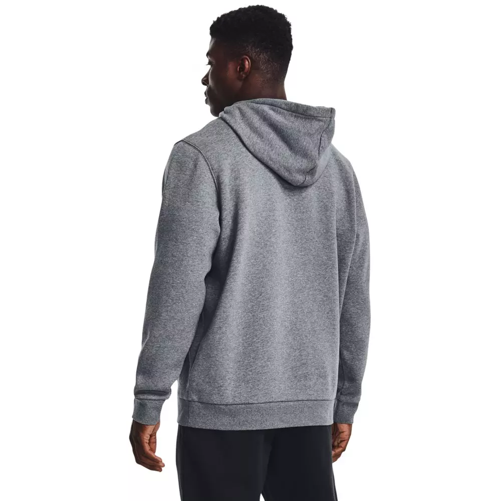 Under Armour Men's Essential Fleece Hoodie - GREY/WHITE