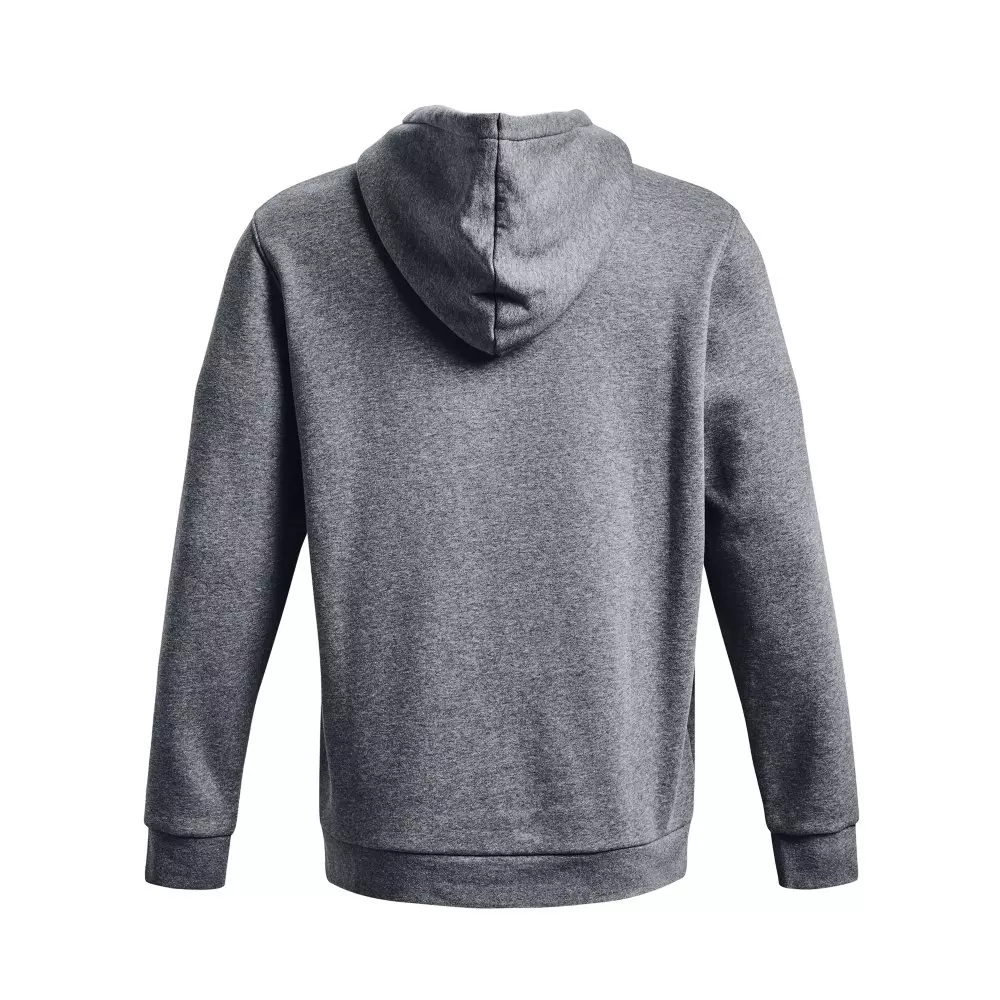 Under Armour Men's Essential Fleece Hoodie - GREY/WHITE