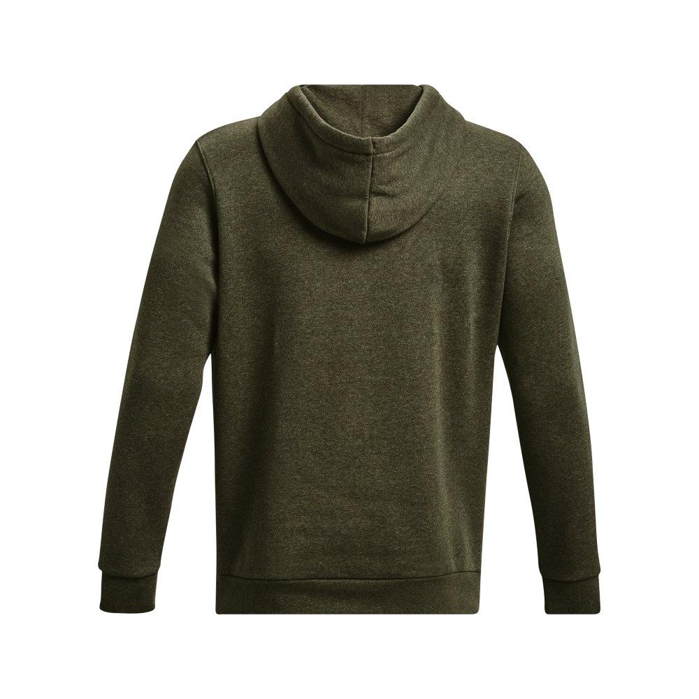 Under Armour Men's Essential Fleece Hoodie - GREEN/WHITE Thumbnail View 6