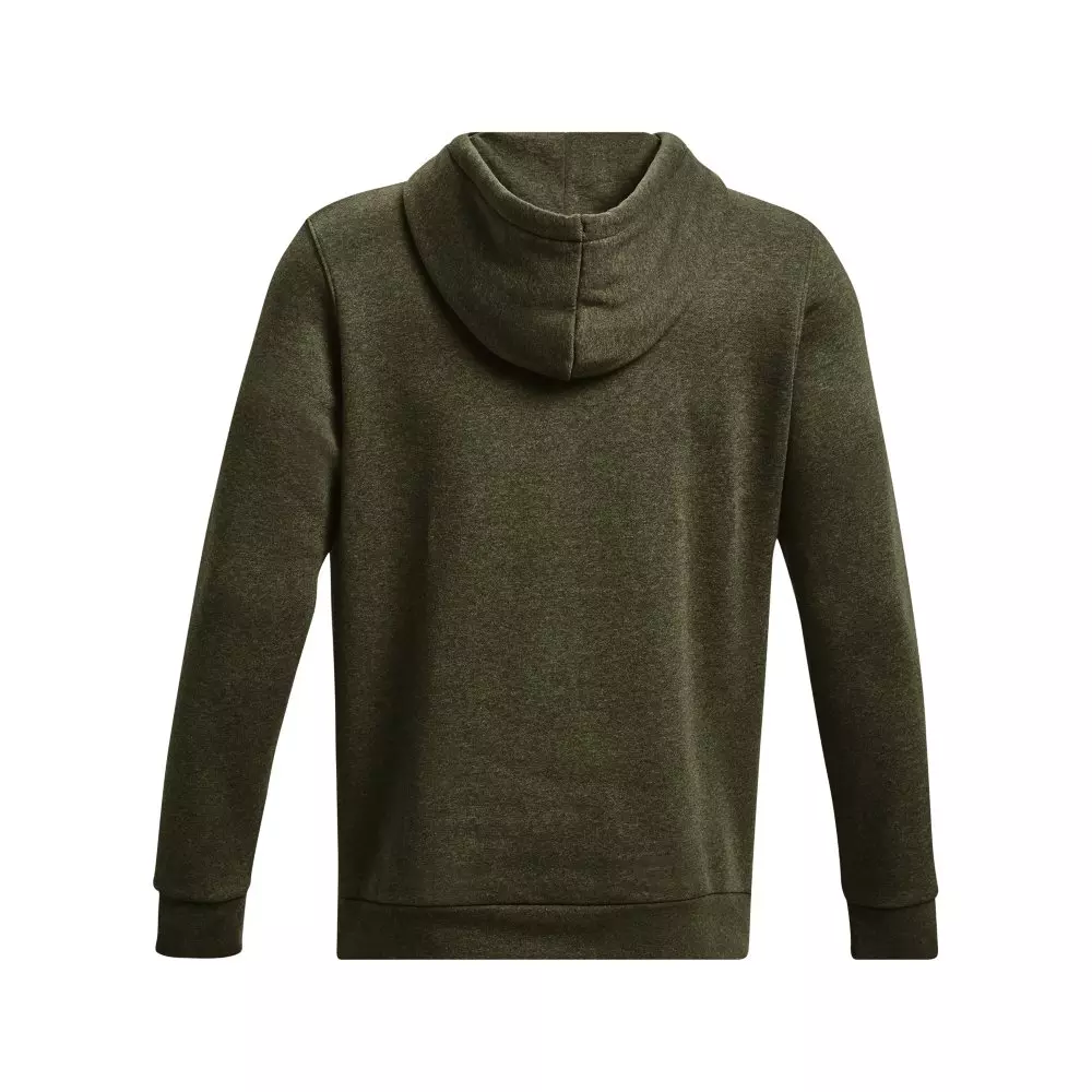 Under Armour Men's Essential Fleece Hoodie - GREEN/WHITE