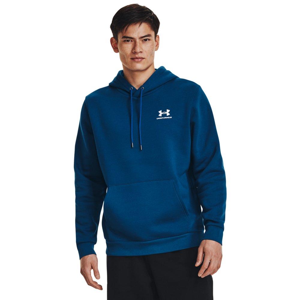 Under Armour Men's Essential Fleece Hoodie - BLUE/WHITE Thumbnail View 1