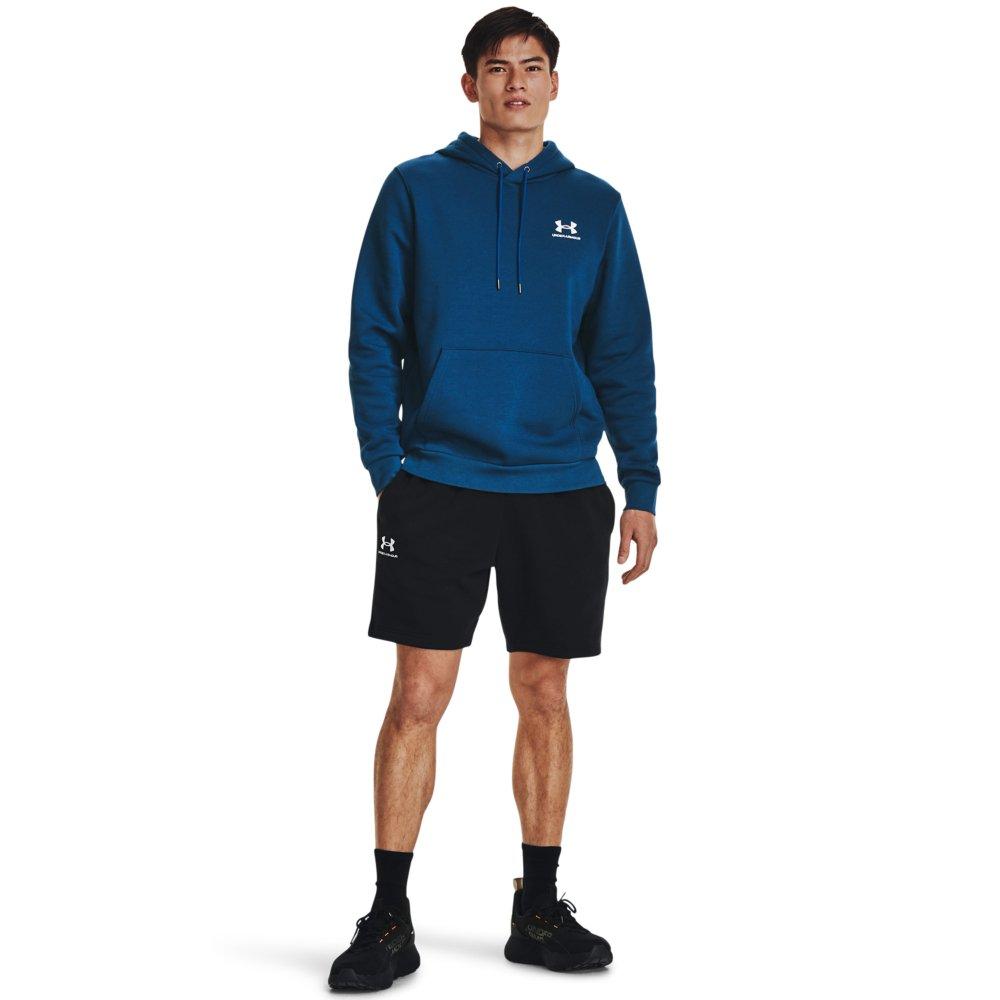 Under Armour Men's Essential Fleece Hoodie - BLUE/WHITE Thumbnail View 3
