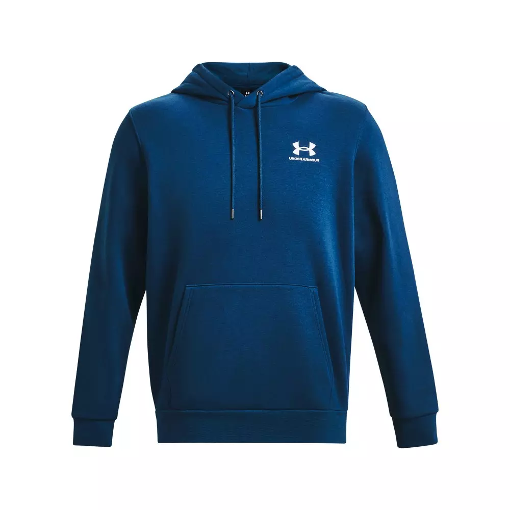 Under Armour Men's Essential Fleece Hoodie - BLUE/WHITE