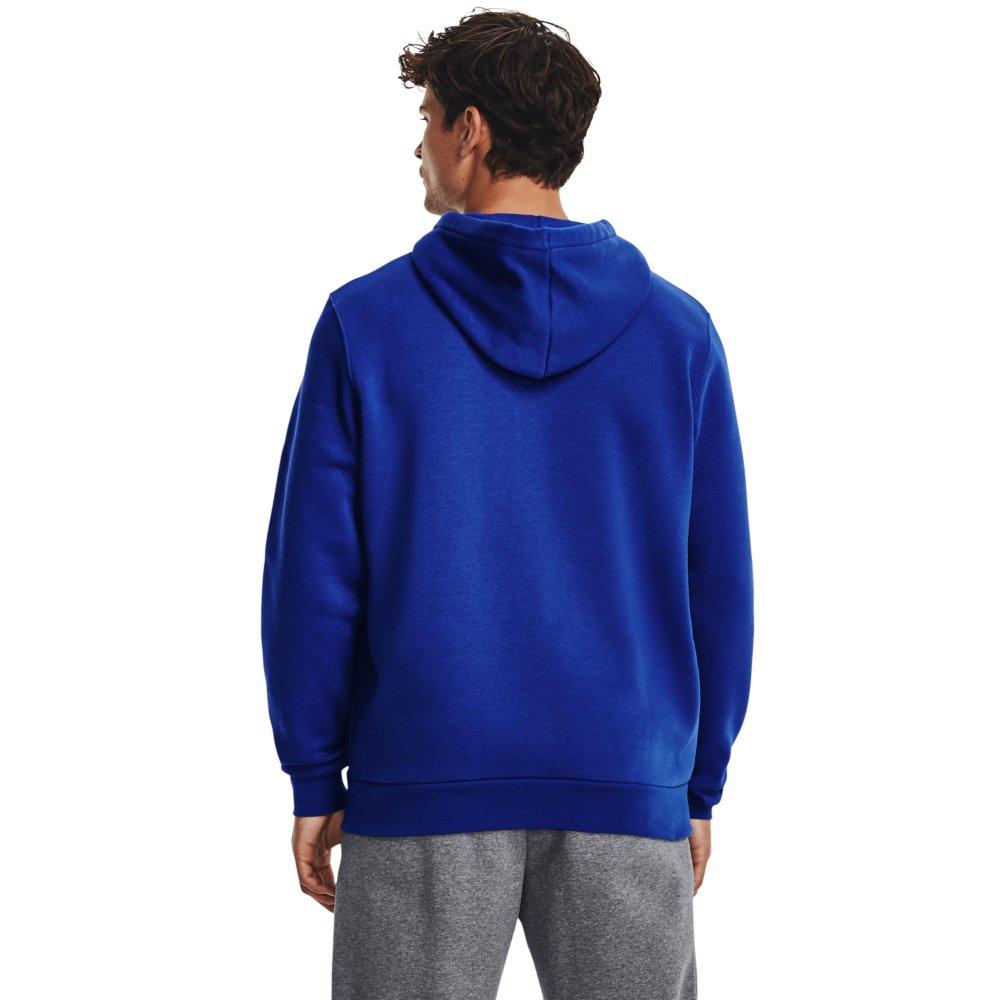 Under Armour Men's Essential Fleece Hoodie - ROYAL/WHITE Thumbnail View 2