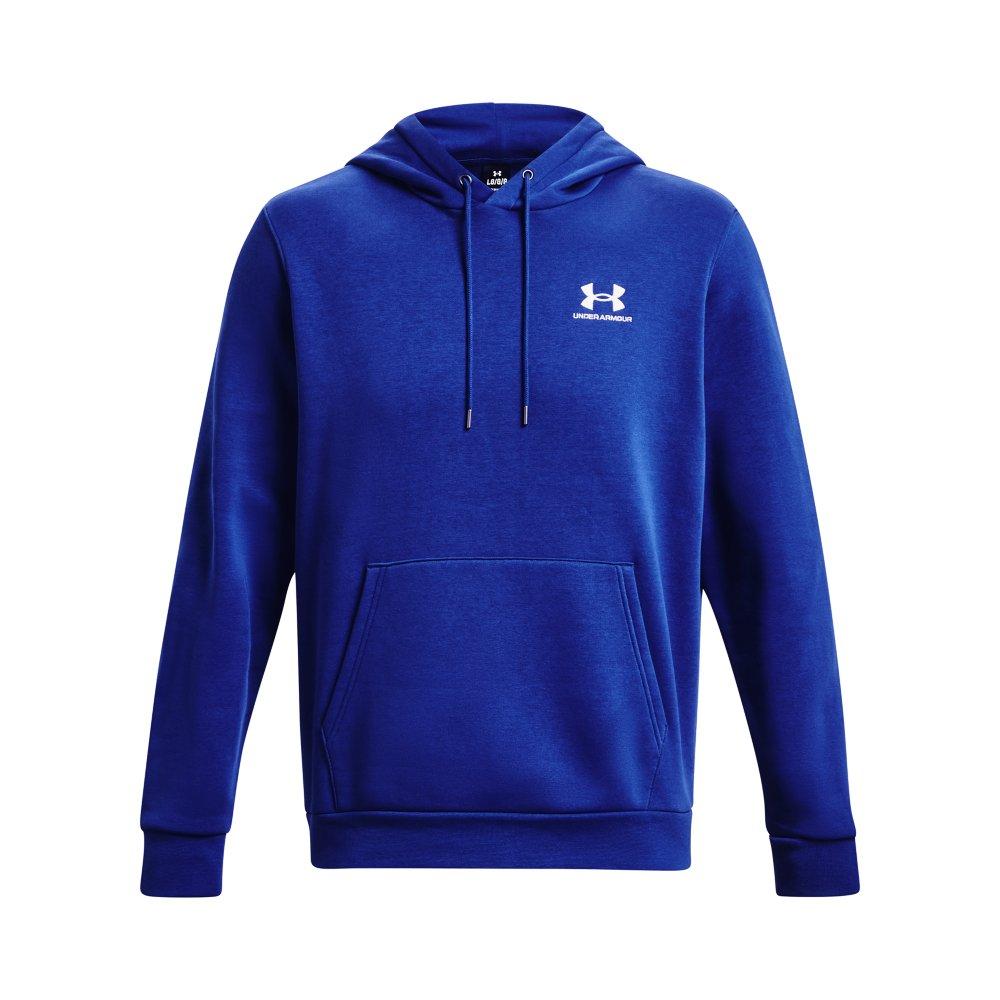 Under Armour Men's Essential Fleece Hoodie - ROYAL/WHITE Thumbnail View 5