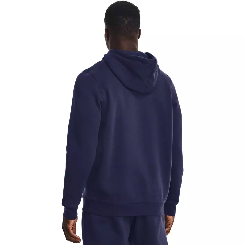 Under Armour Men's Essential Fleece Hoodie - NAVY/WHITE
