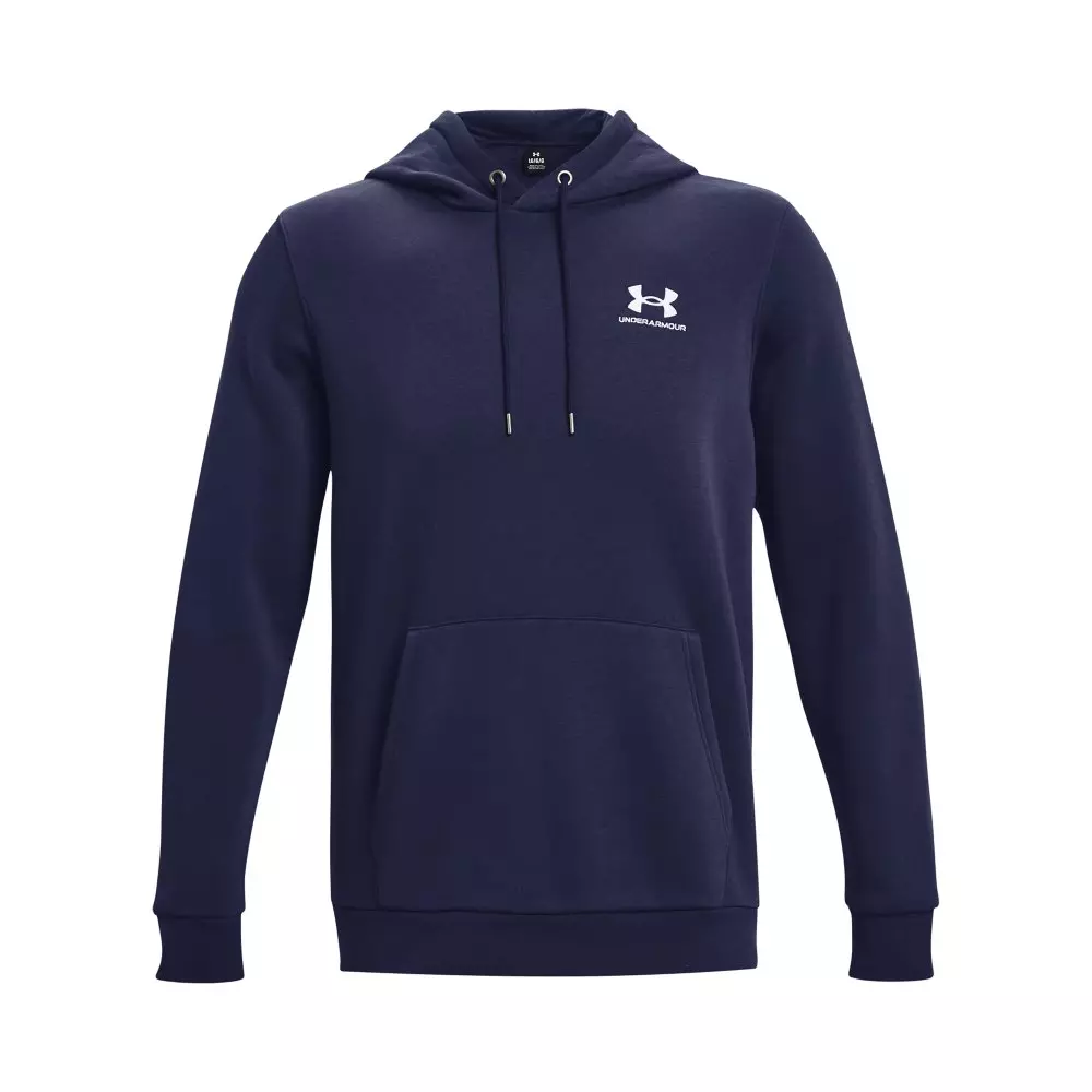 Under Armour Men's Essential Fleece Hoodie - NAVY/WHITE