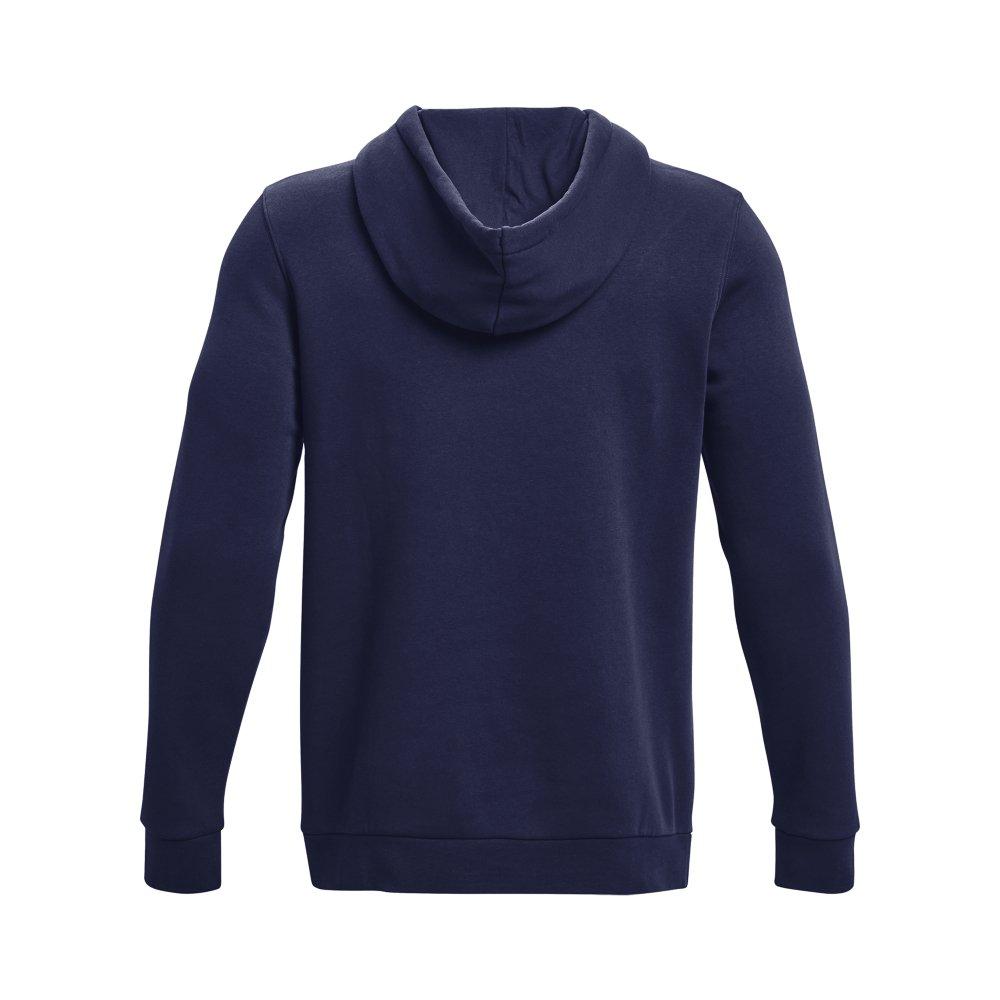 Under Armour Men's Essential Fleece Hoodie - NAVY/WHITE Thumbnail View 6