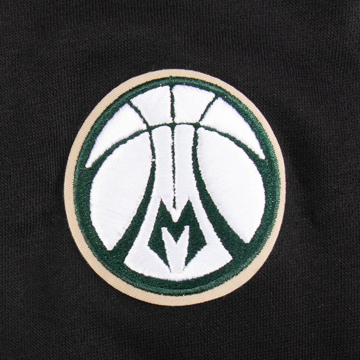 Pro Standard Toddler Girls' NBA Milwaukee Bucks Retro Classic Rib Fleece Sweatshirt - Black - BLACK Thumbnail View 4