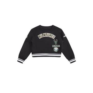 Pro Standard Toddler Girls' NBA Milwaukee Bucks Retro Classic Rib Fleece Sweatshirt -Black