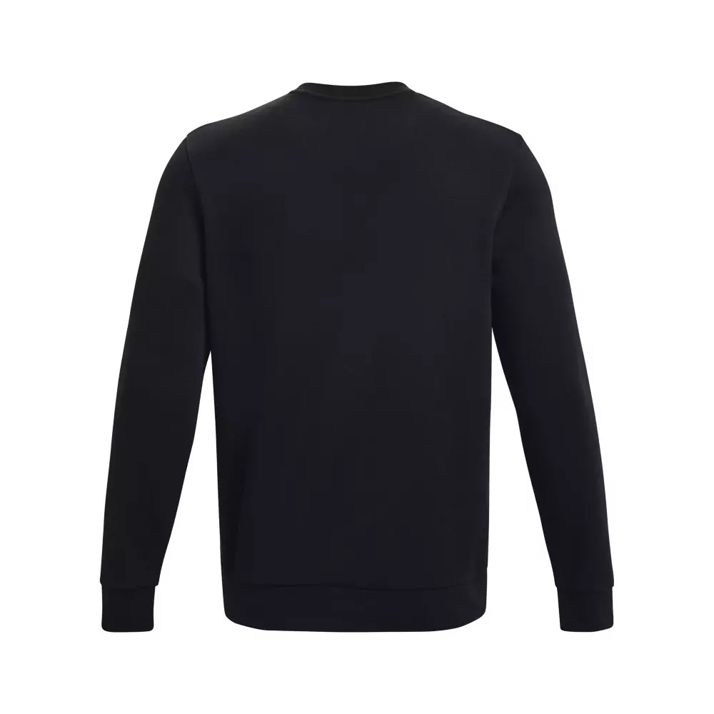 Under Armour Men's Essential Fleece Crew Sweatshirt - BLACK/WHITE