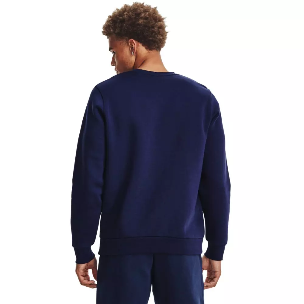 Under Armour Men's Essential Fleece Crew Sweatshirt - NAVY/WHITE