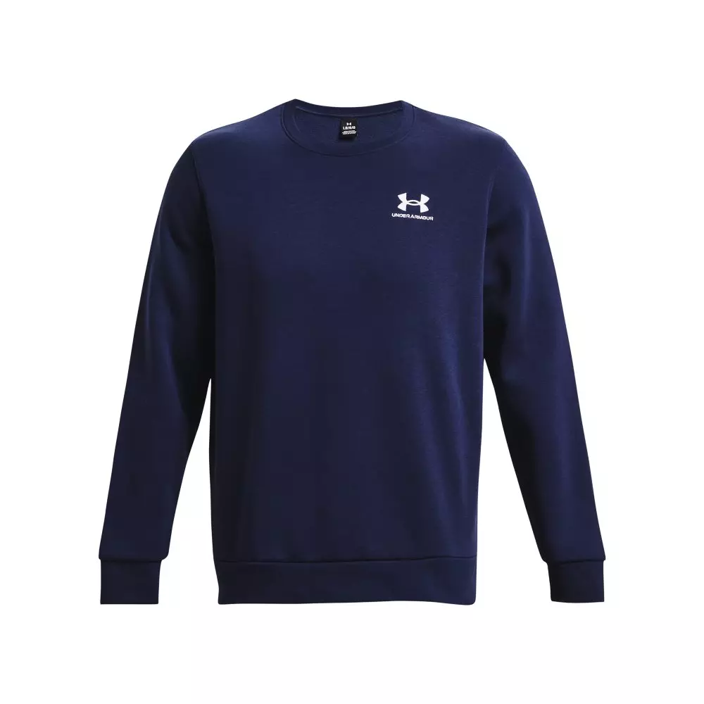 Under Armour Men's Essential Fleece Crew Sweatshirt - NAVY/WHITE