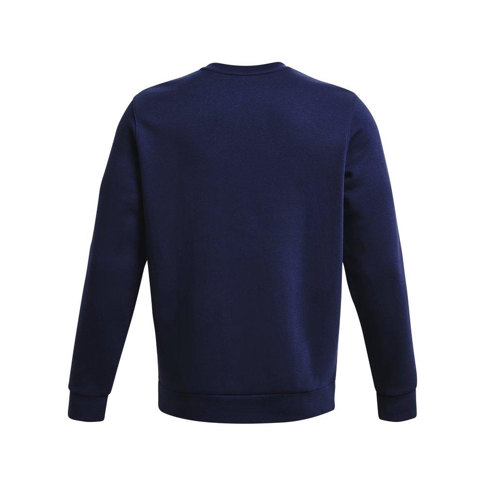 Under Armour Men's Essential Fleece Crew Sweatshirt - NAVY/WHITE Thumbnail View 6