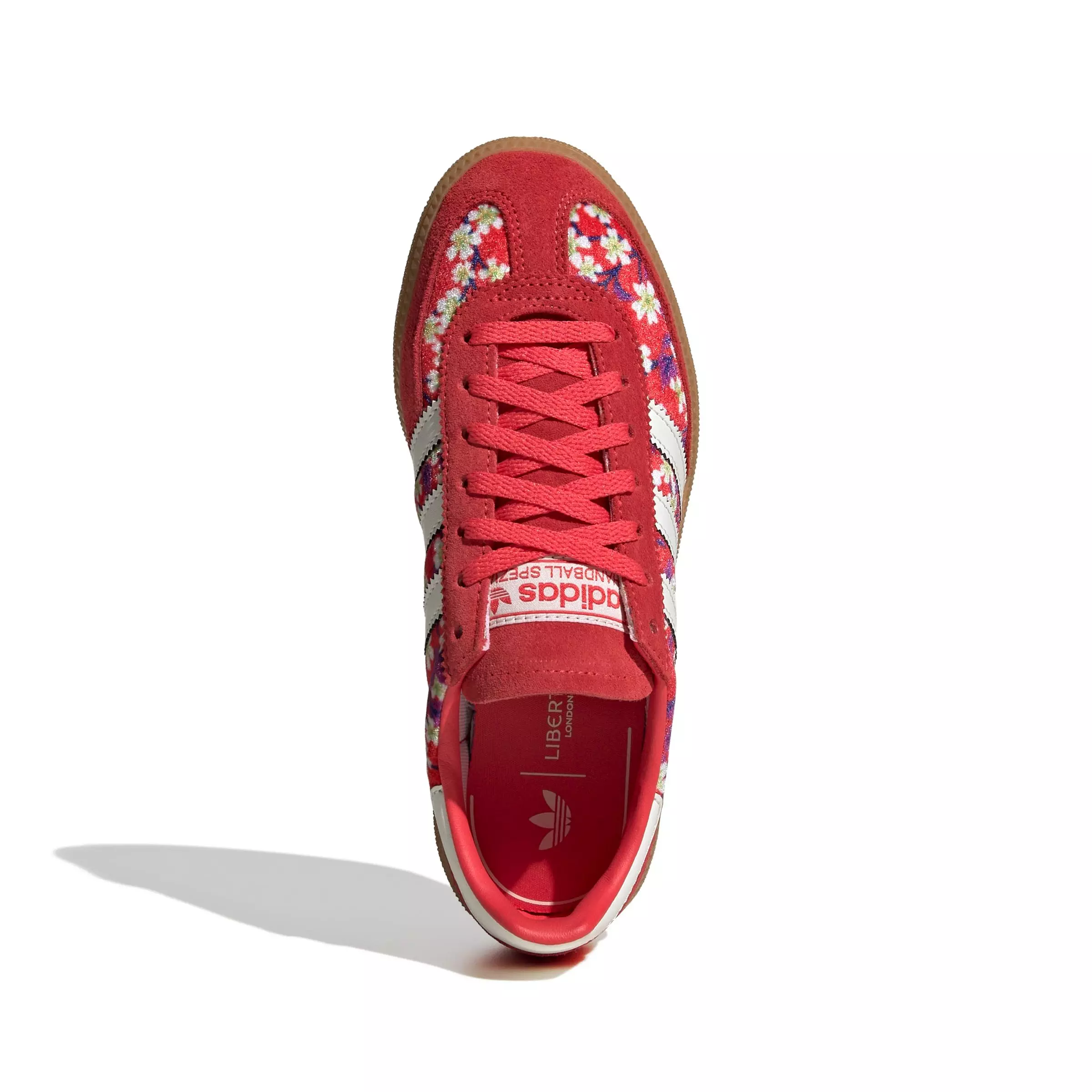 adidas Originals Handball Spezial x Liberty London "Off White/Lucid Red" Grade School Girls' Shoe - OFF WHITE/RED