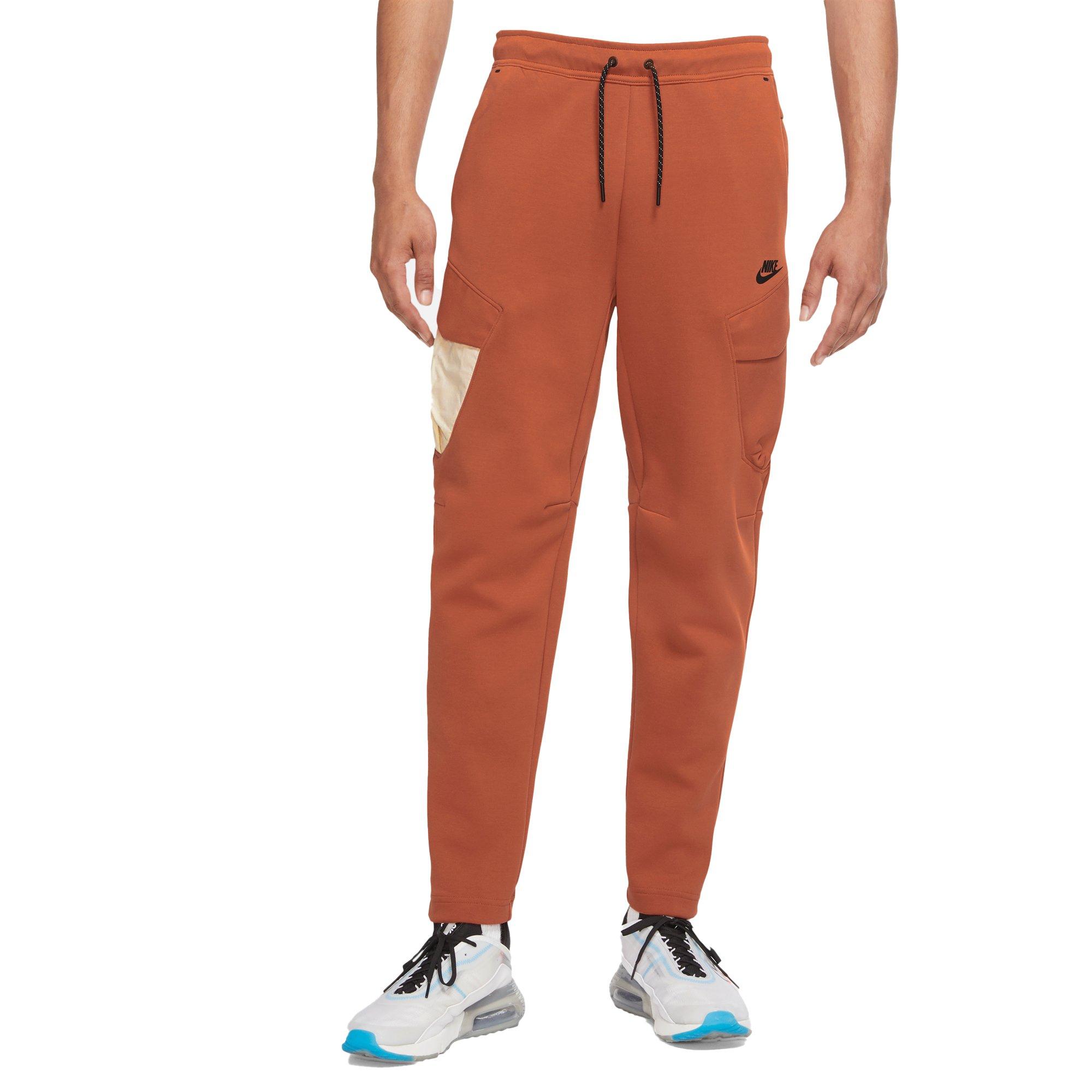 Nike Men's Sportswear Tech Fleece Utility Pants - Grey - ORANGE Thumbnail View 1