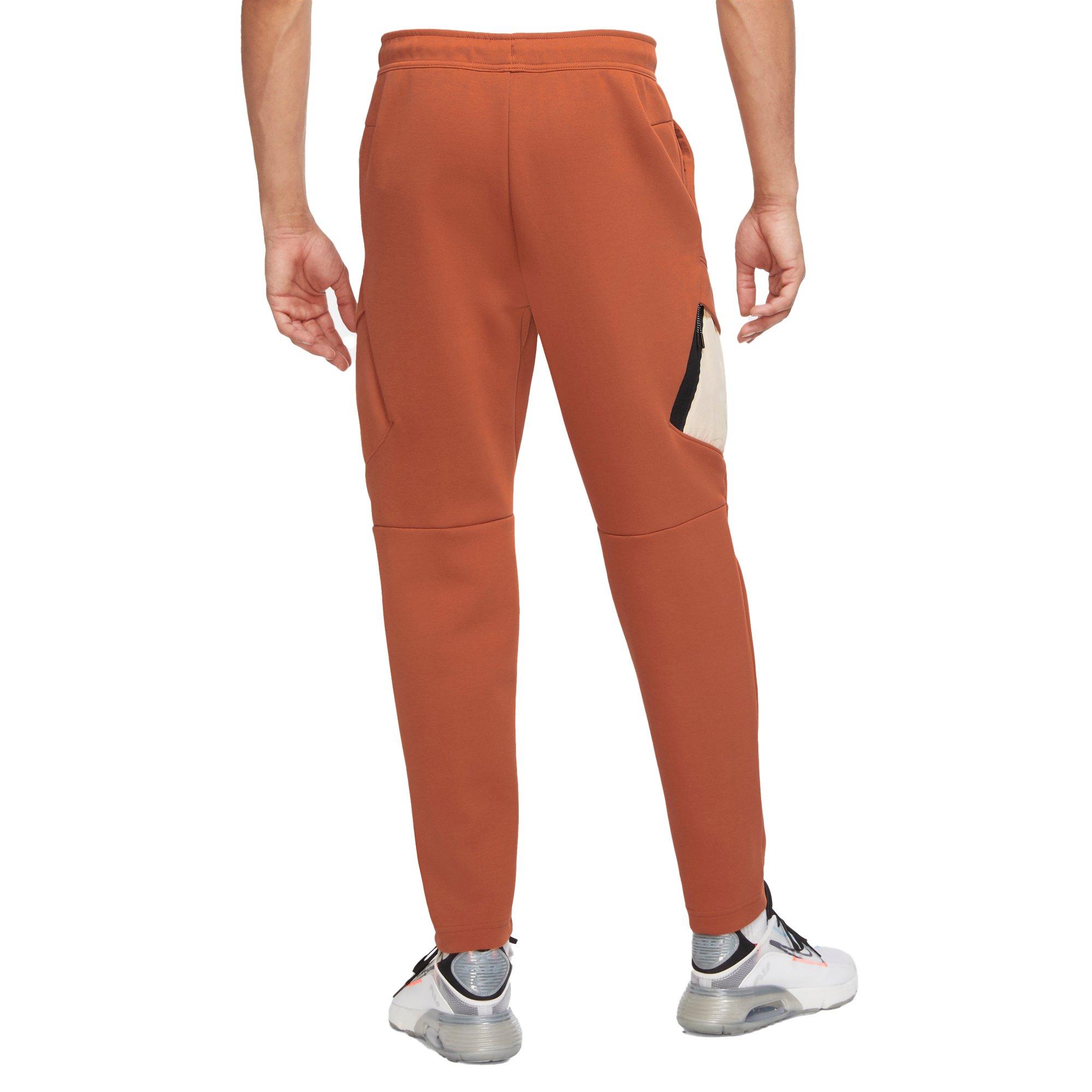 Nike Men's Sportswear Tech Fleece Utility Pants - Grey - ORANGE Thumbnail View 2